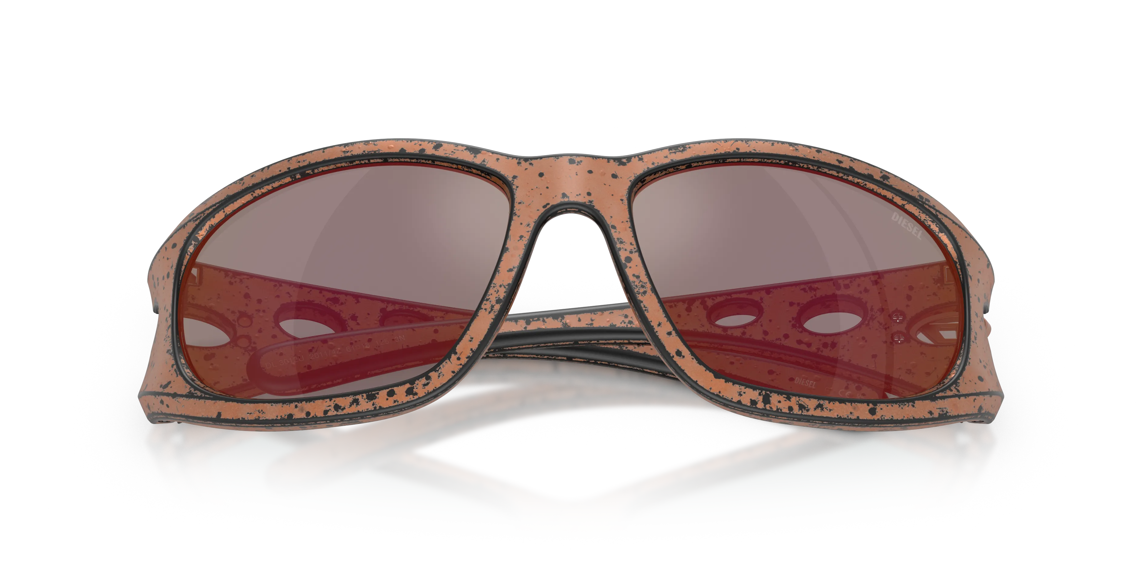 DIESEL DL3012U 20114Z Occhiali da sole Iniettato Bronzo Grigio Squadrata Specchiate - immagine 2
