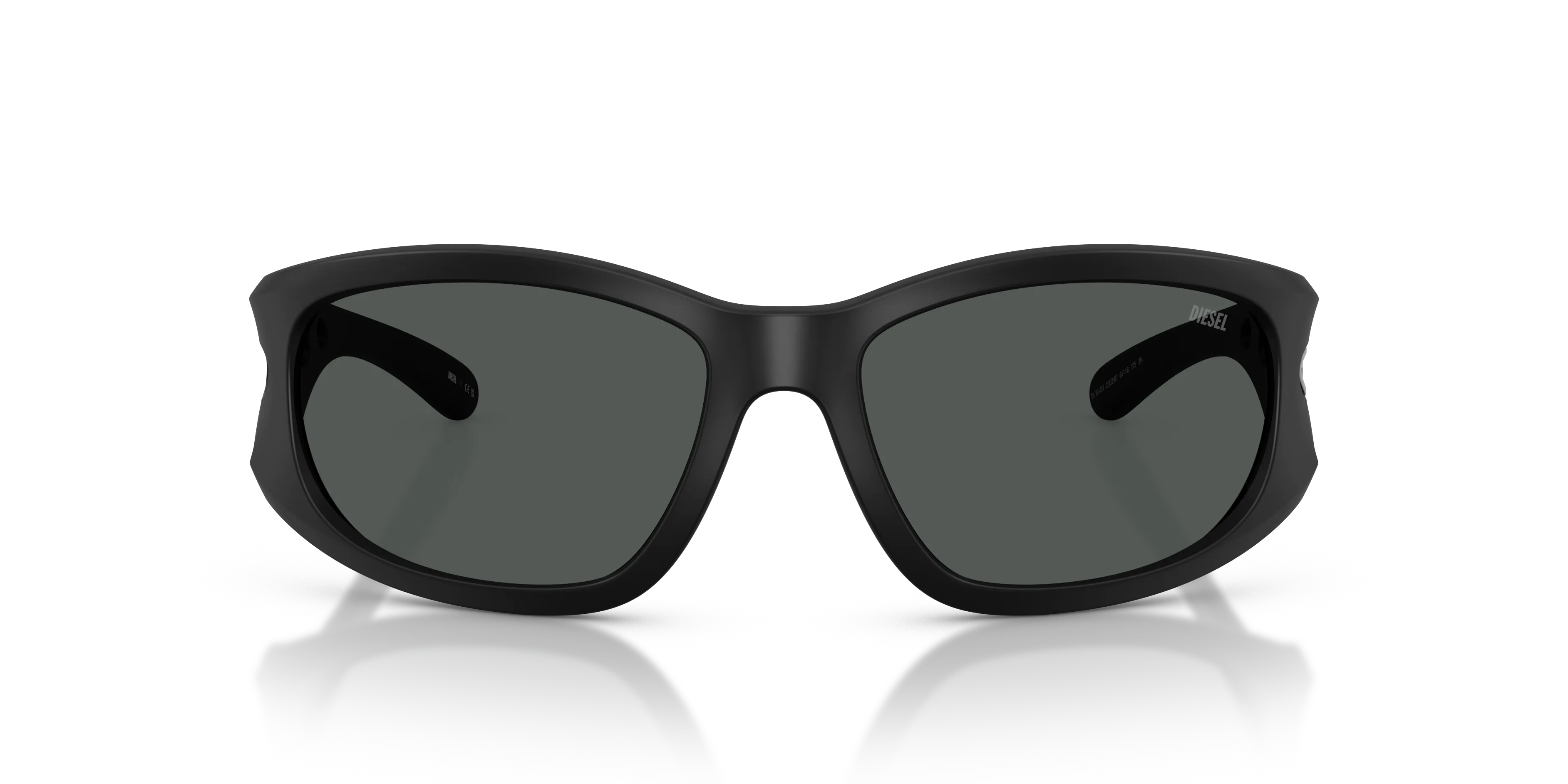 DIESEL DL3012U 200287 Occhiali da sole Iniettato Nero Grigio Squadrata Normale - immagine 3