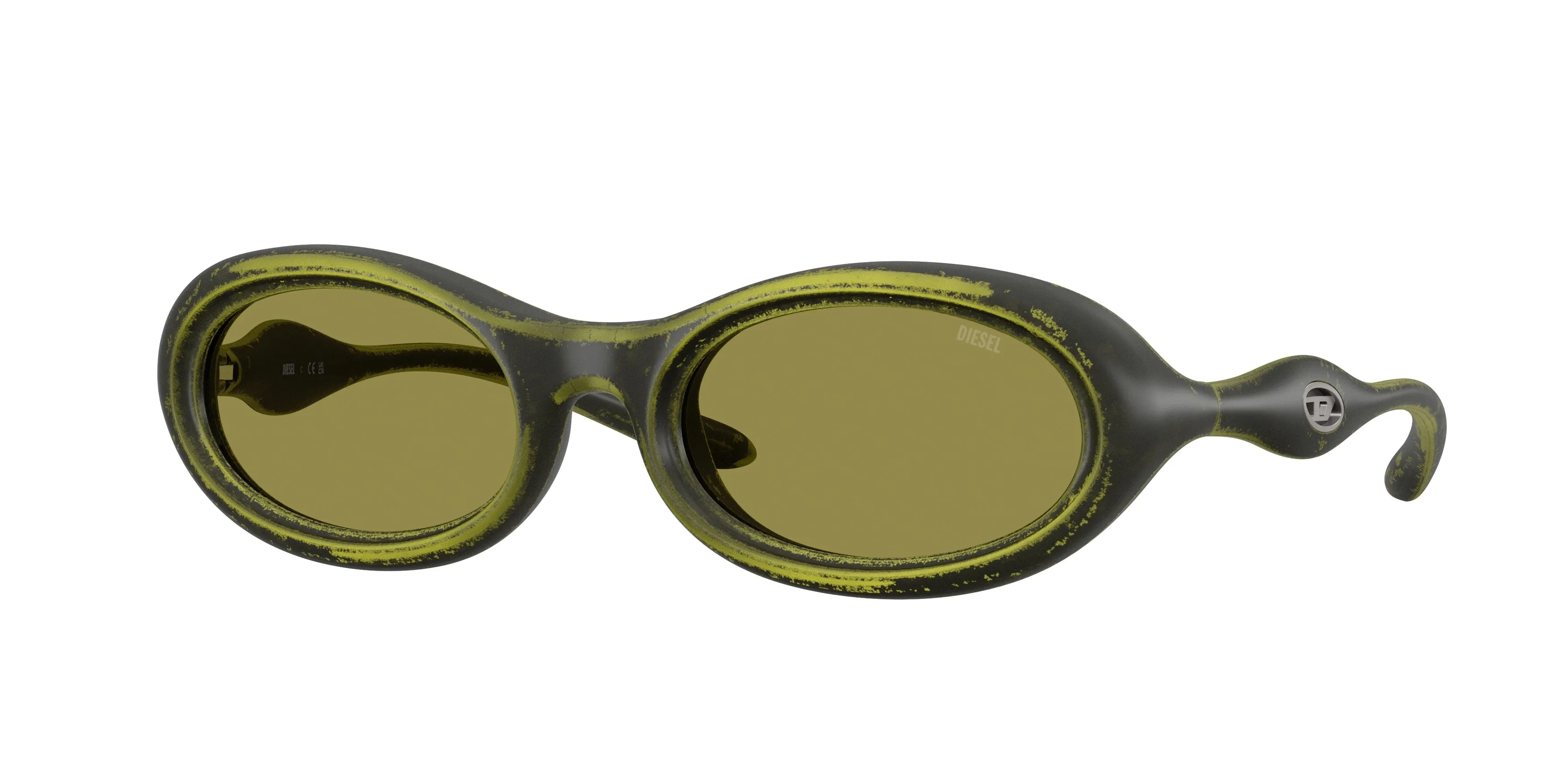 DIESEL DL3011U 511/CB Occhiali da sole Iniettato Multi-colore Verde Rotonda Normale - immagine 1