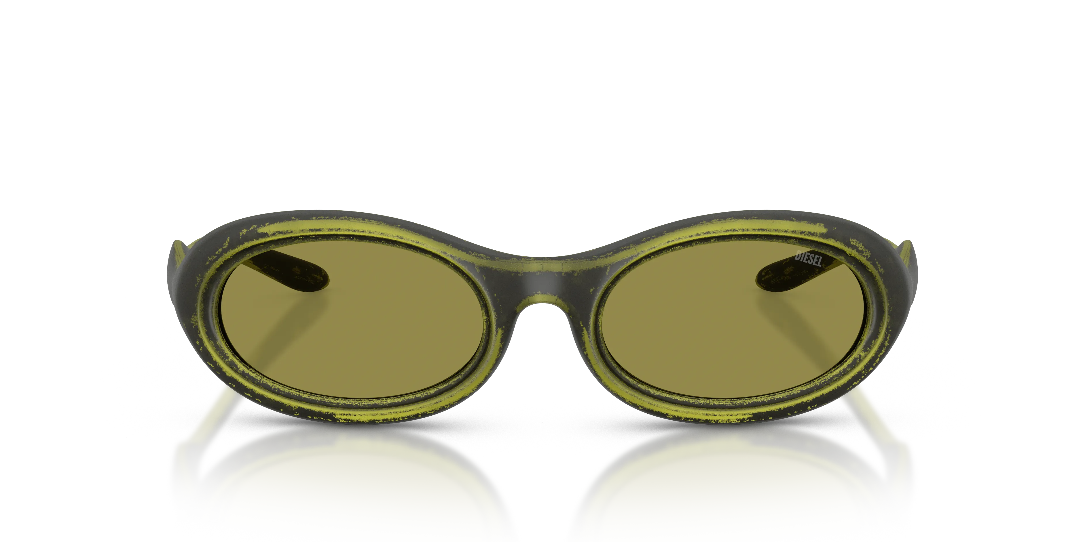 DIESEL DL3011U 511/CB Occhiali da sole Iniettato Multi-colore Verde Rotonda Normale - immagine 3