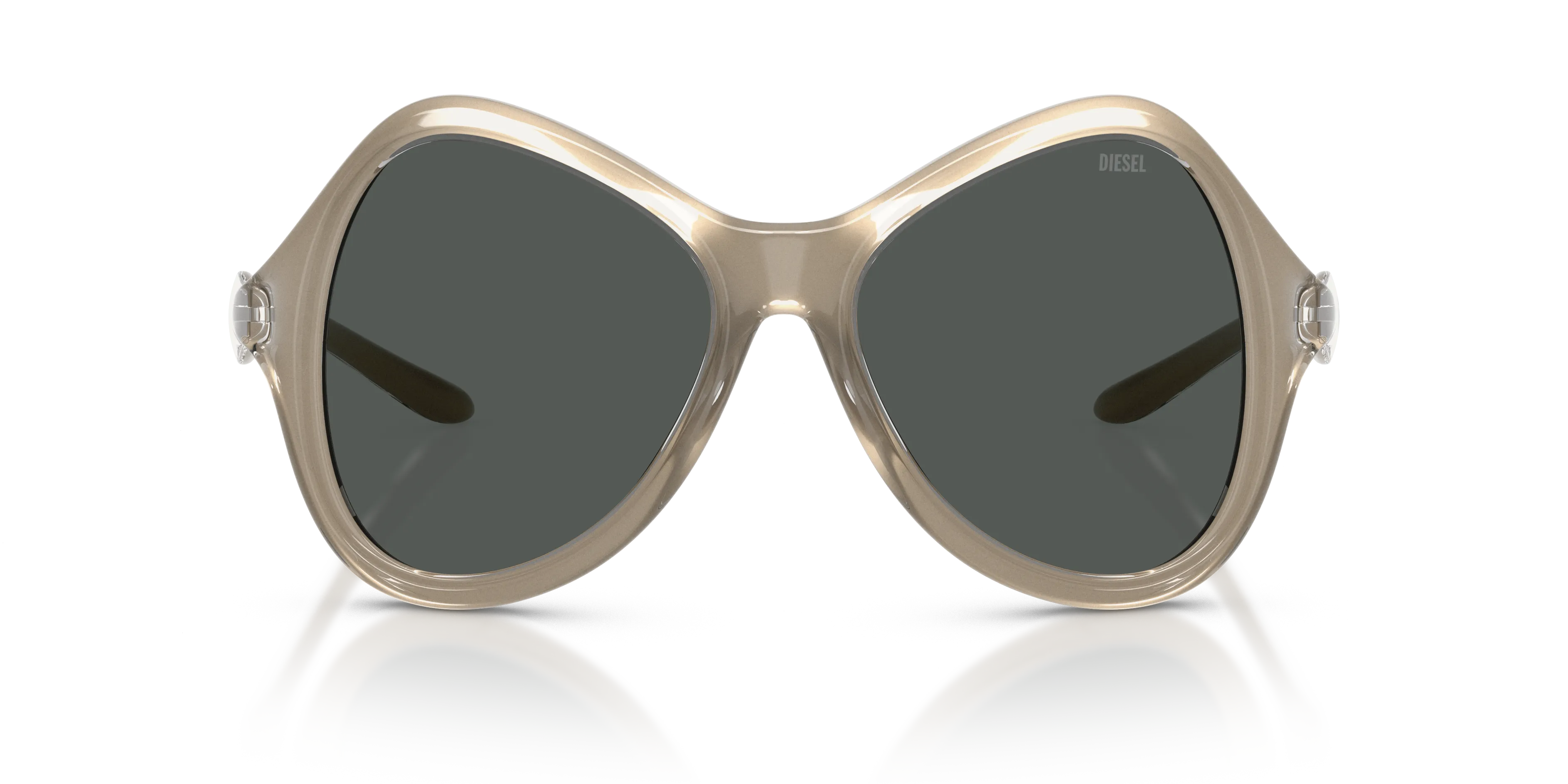 DIESEL DL3010U 203587 Occhiali da sole Iniettato Trasparente Grigio Cat Eye Normale - immagine 3