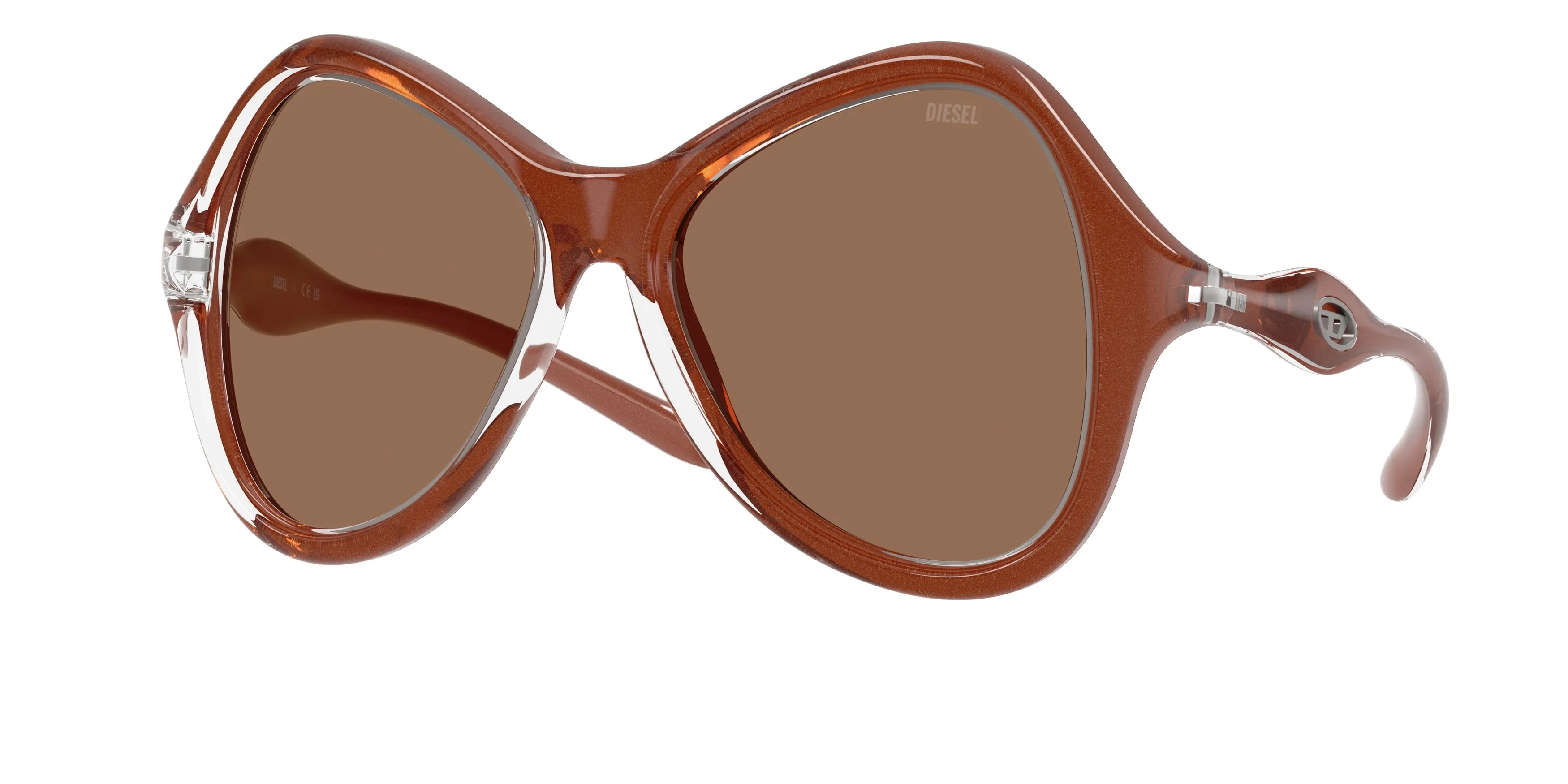 DIESEL DL3010U 203373 Occhiali da sole Iniettato Trasparente Marrone Cat Eye Normale - immagine 1