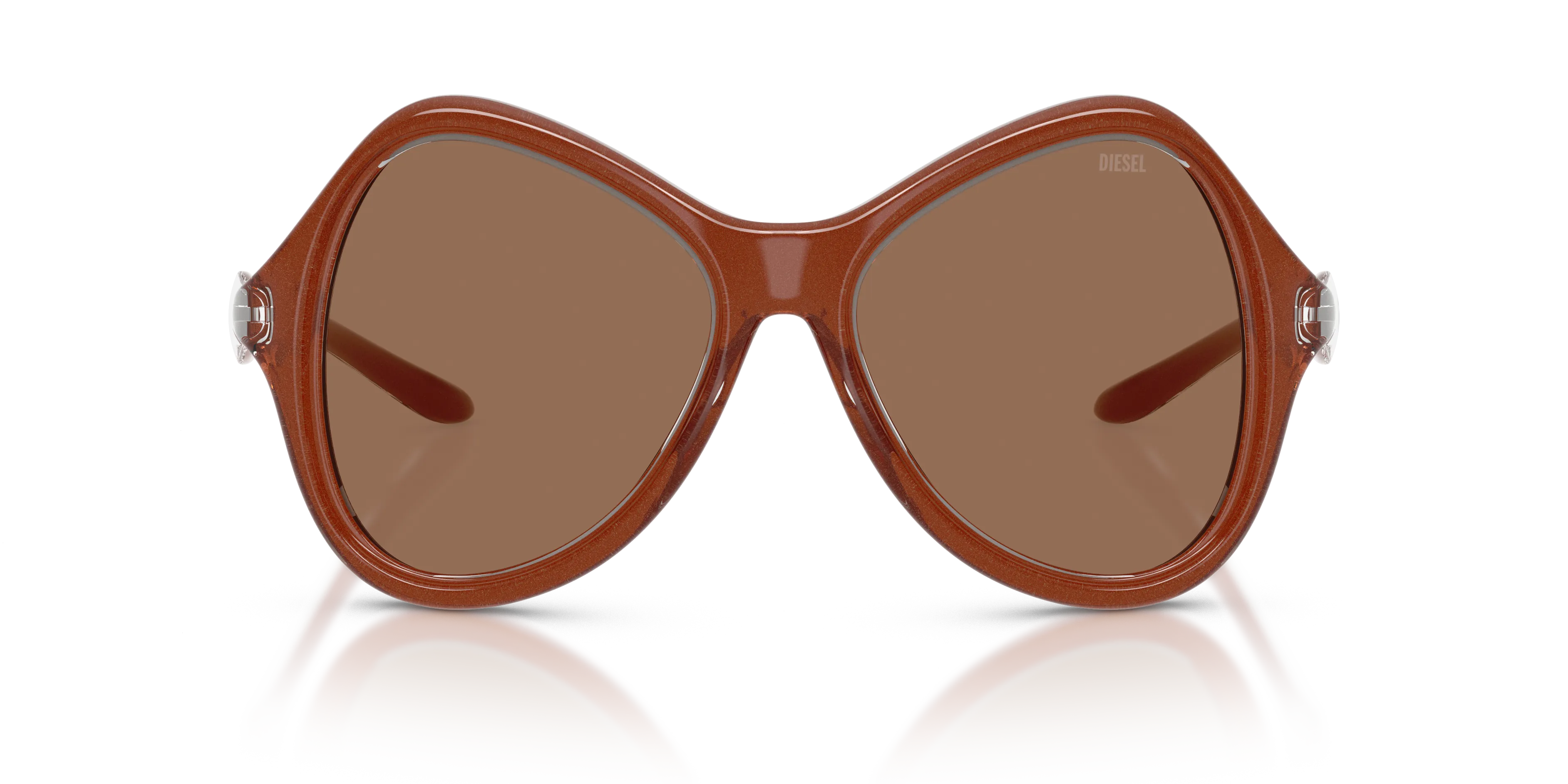DIESEL DL3010U 203373 Occhiali da sole Iniettato Trasparente Marrone Cat Eye Normale - immagine 3