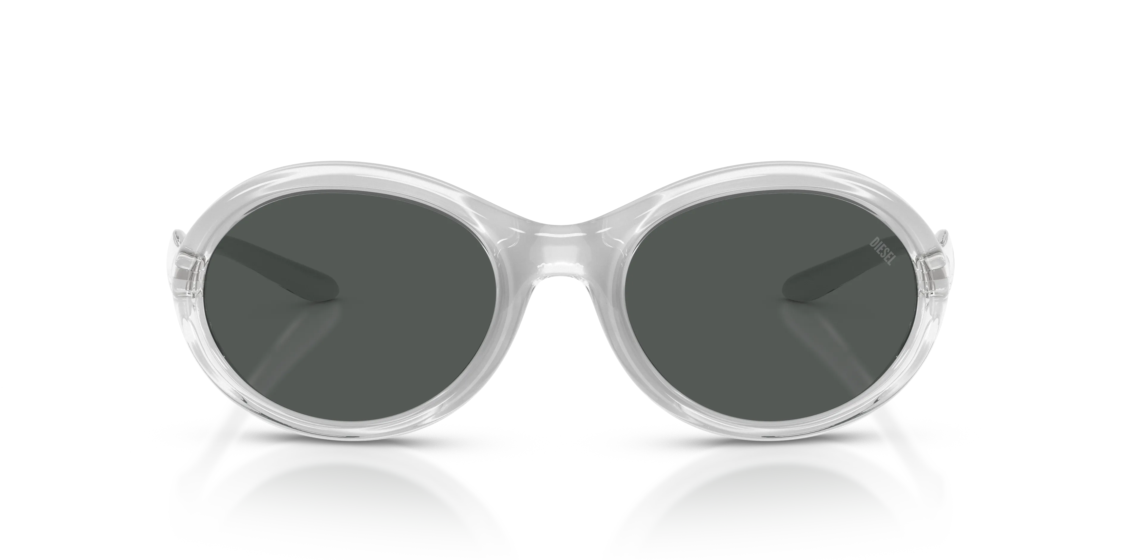 DIESEL DL3009U 202987 Occhiali da sole Iniettato Trasparente Grigio Rotonda Normale - immagine 3