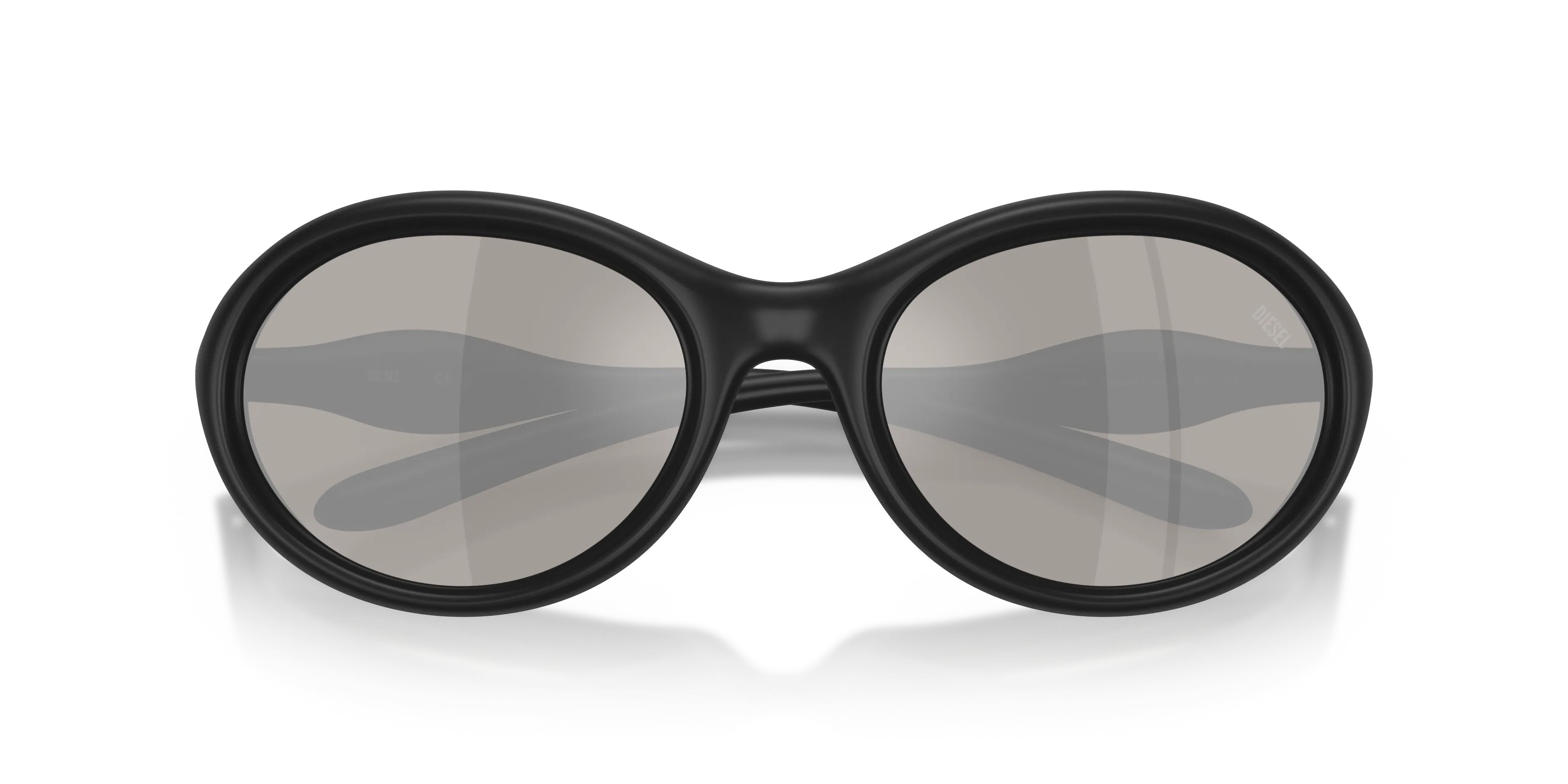 DIESEL DL3009U 20026G Occhiali da sole Iniettato Nero Grigio Rotonda Specchiate - immagine 2