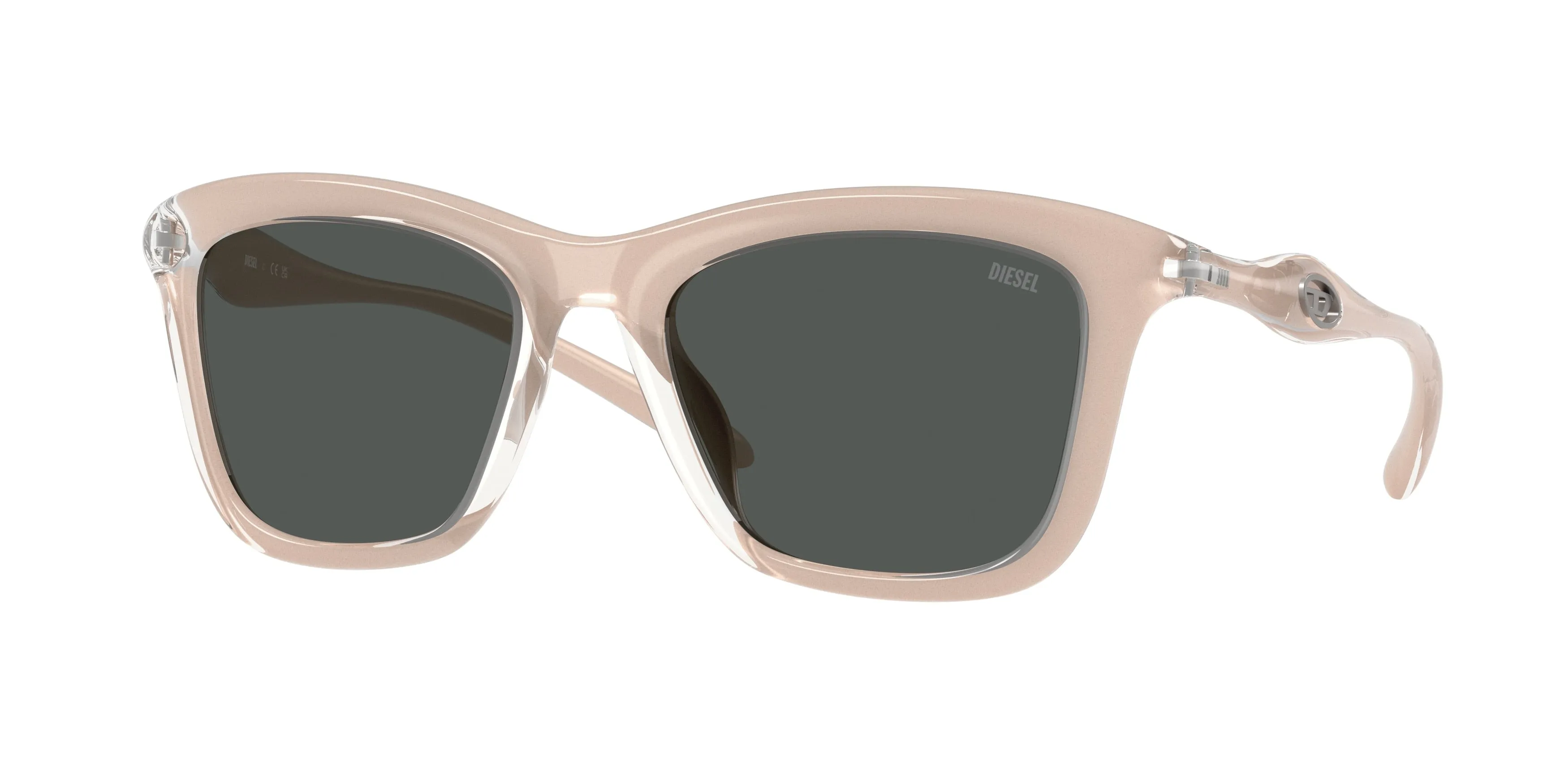 DIESEL DL3008U 203487 Occhiali da sole Iniettato Marrone Grigio Squadrata Normale - immagine 1