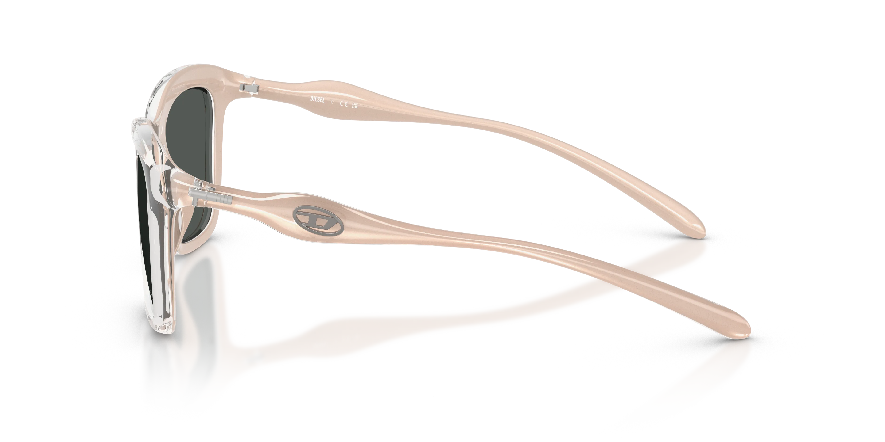 DIESEL DL3008U 203487 Occhiali da sole Iniettato Marrone Grigio Squadrata Normale - immagine 4