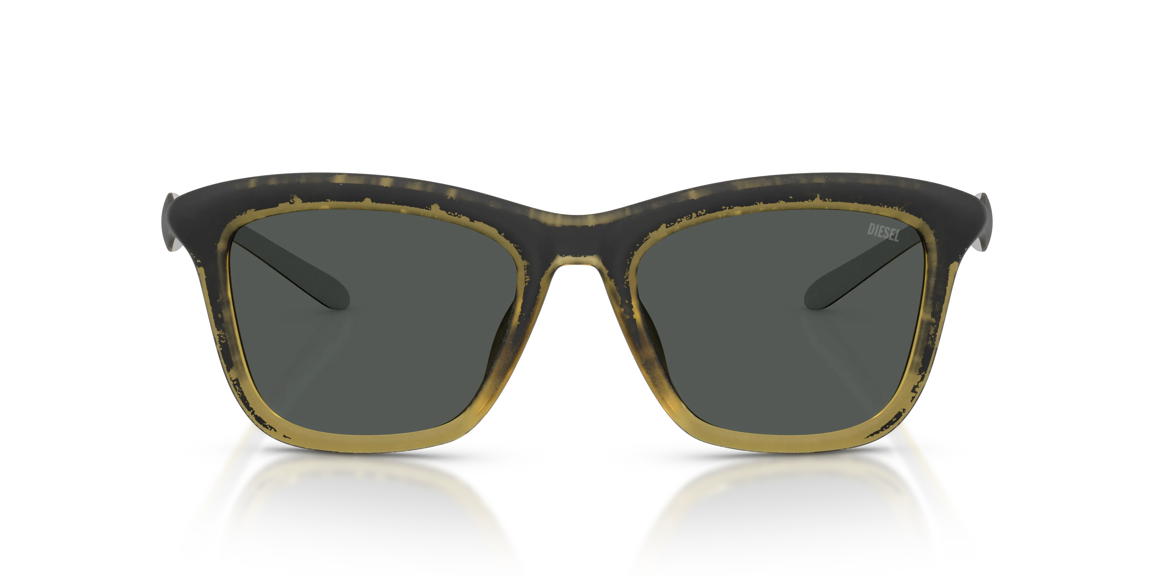 DIESEL DL3008U 203087 Occhiali da sole Iniettato Giallo Grigio Squadrata Normale - immagine 3