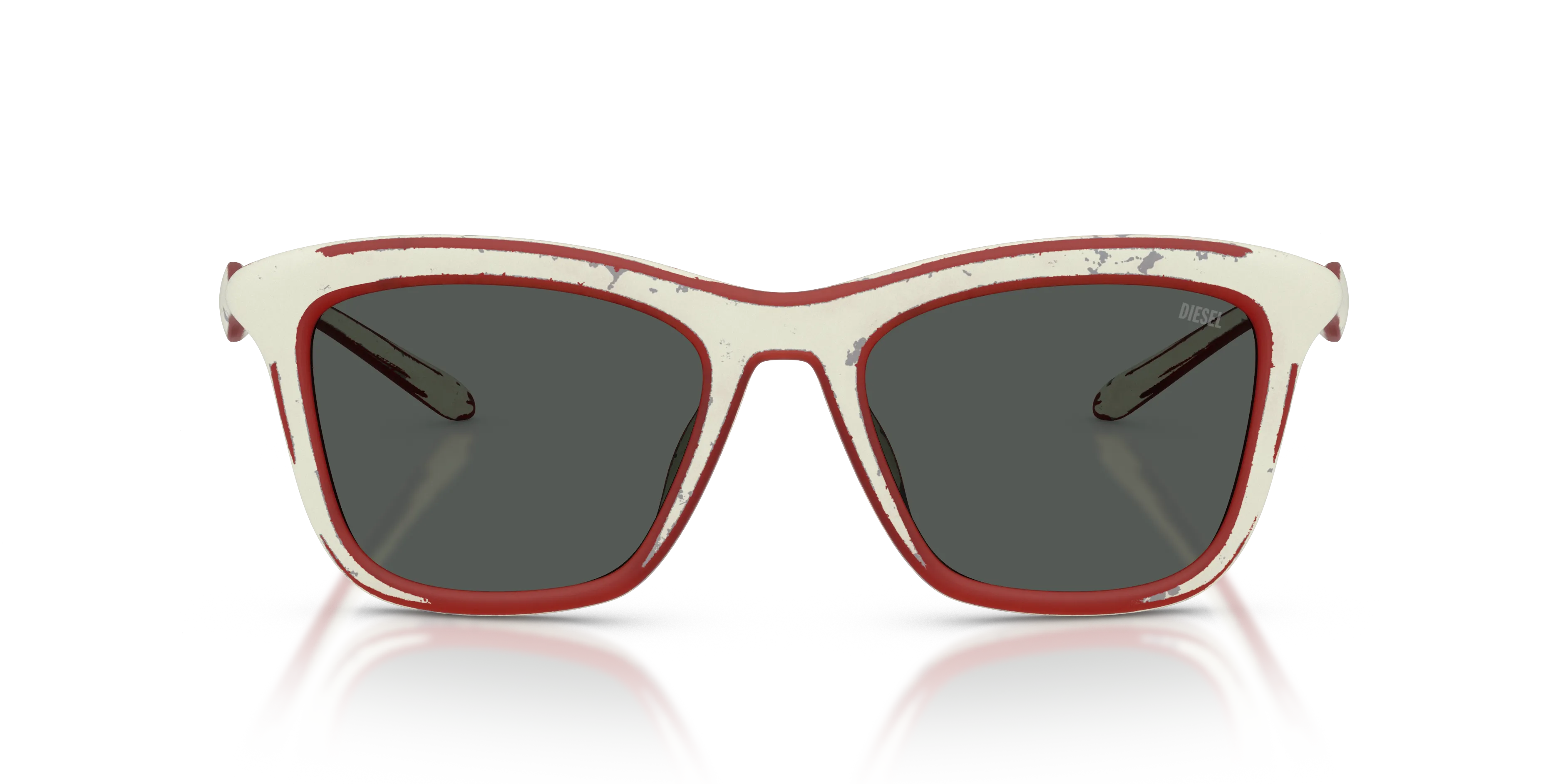 DIESEL DL3008U 201087 Occhiali da sole Iniettato Bianco Grigio Squadrata Normale - immagine 3