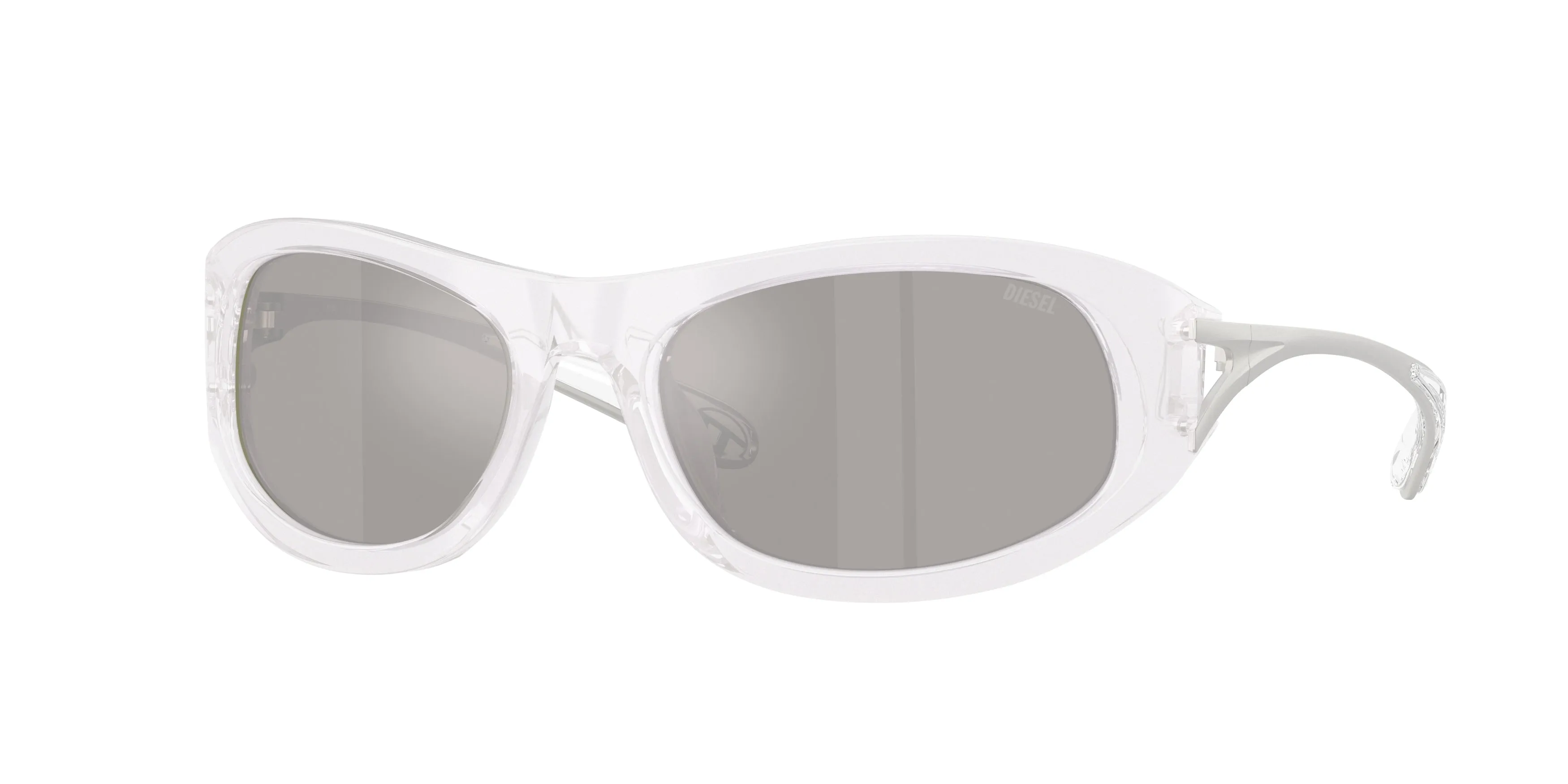 DIESEL DL2007U 20286G Occhiali da sole Acetato Bianco Argento Cat Eye Normale - immagine 1
