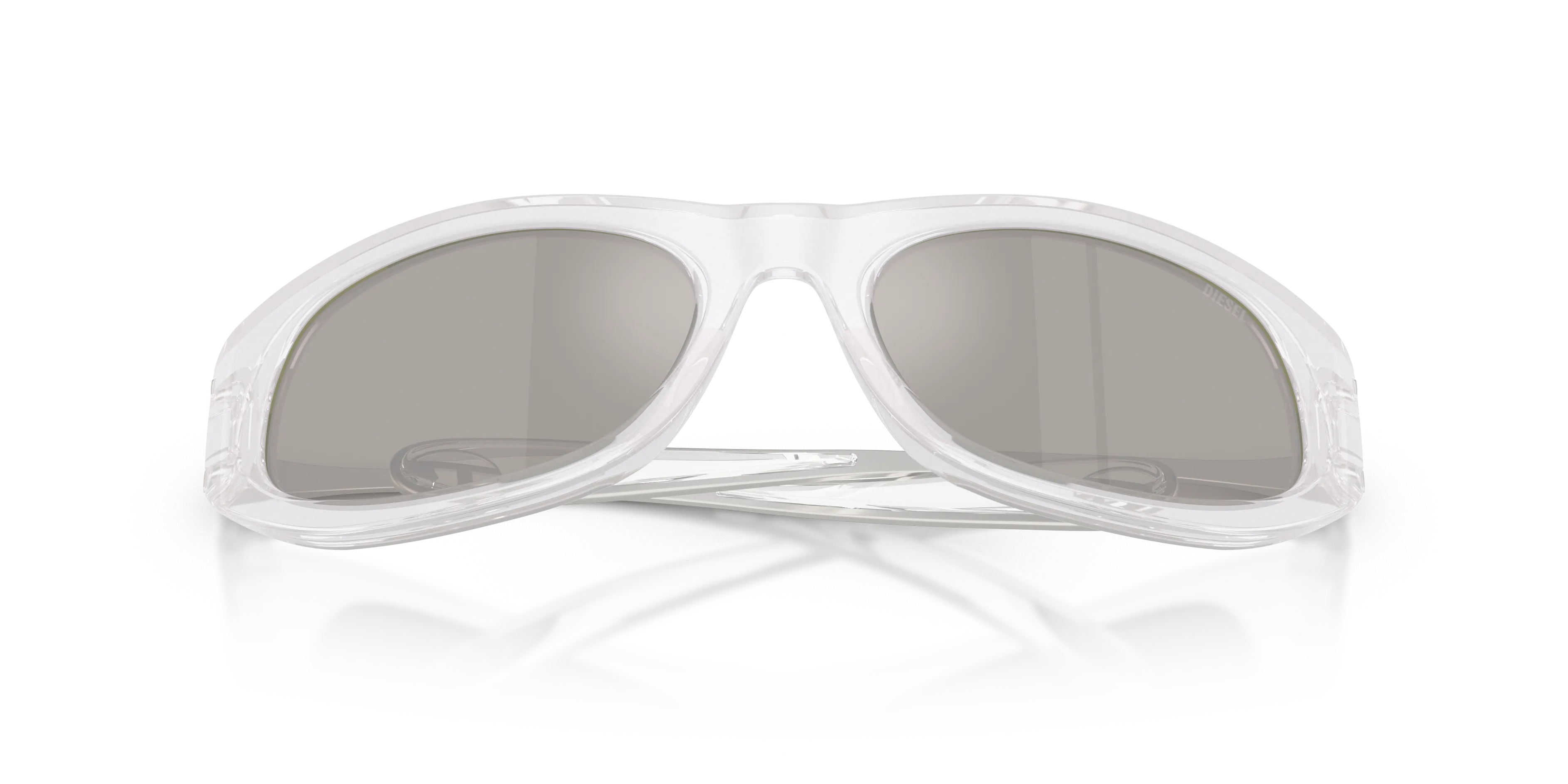 DIESEL DL2007U 20286G Occhiali da sole Acetato Bianco Argento Cat Eye Normale - immagine 2