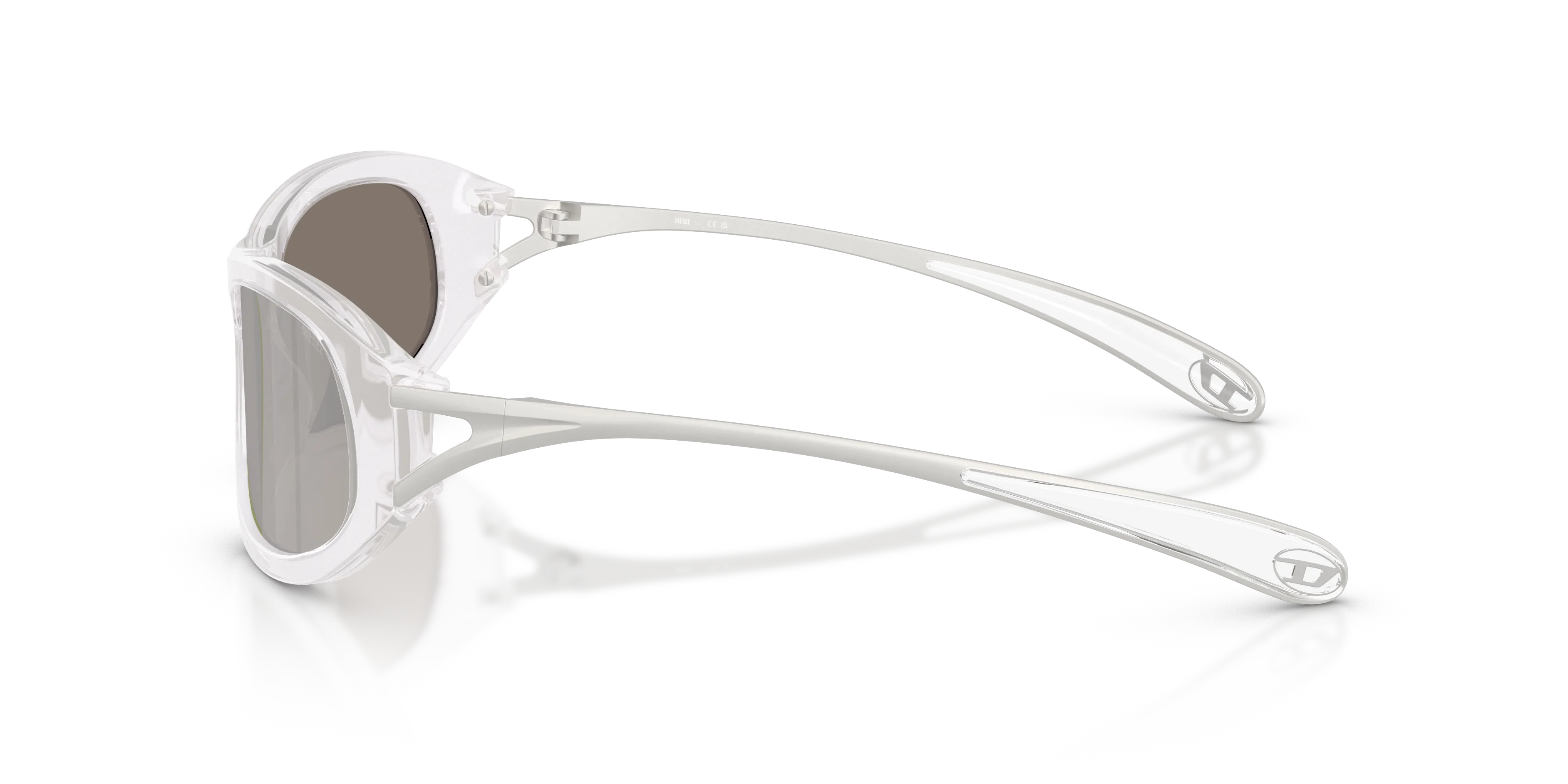 DIESEL DL2007U 20286G Occhiali da sole Acetato Bianco Argento Cat Eye Normale - immagine 4