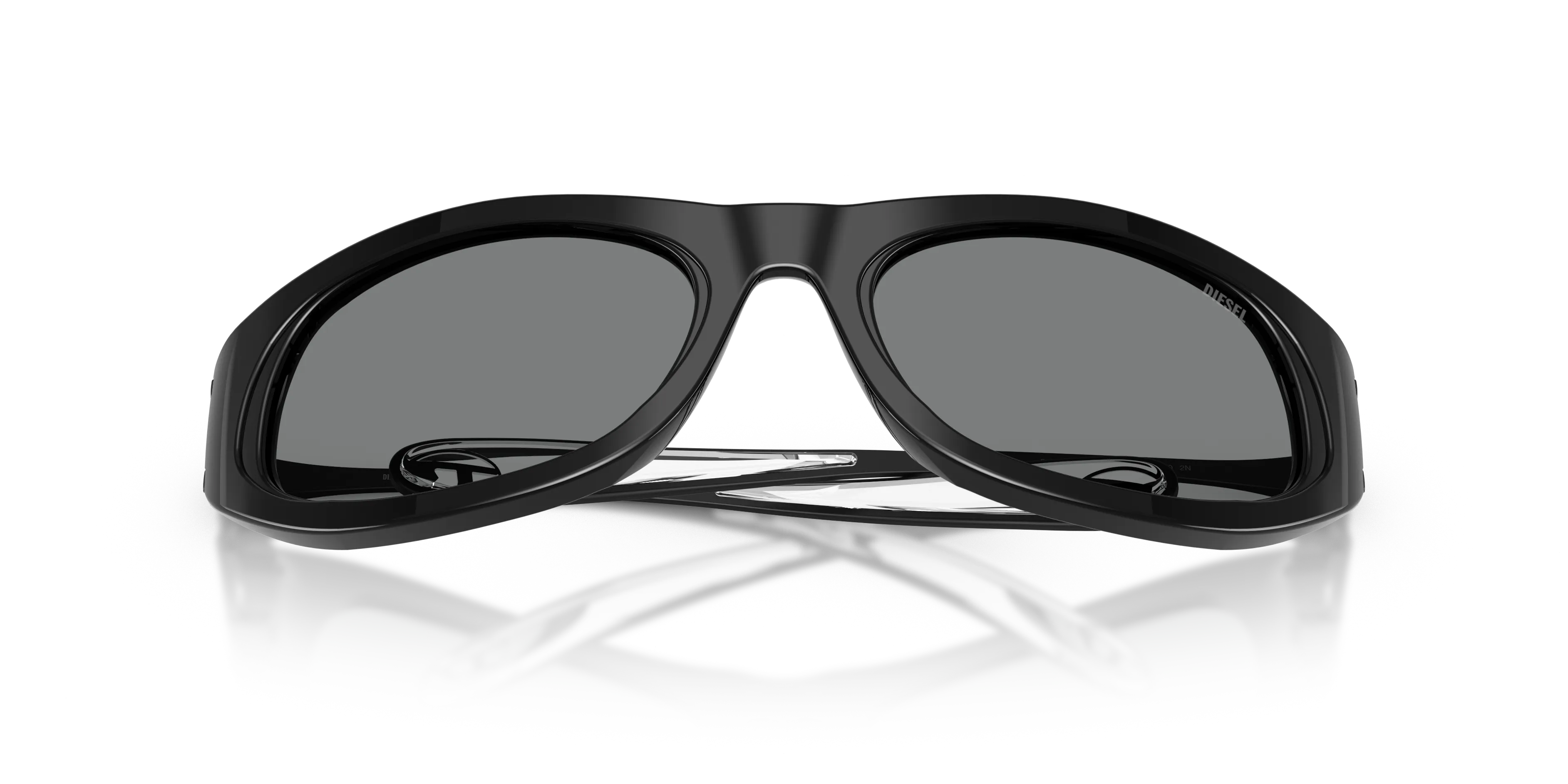 DIESEL DL2007U 200187 Occhiali da sole Acetato Nero Grigio Cat Eye Normale - immagine 2