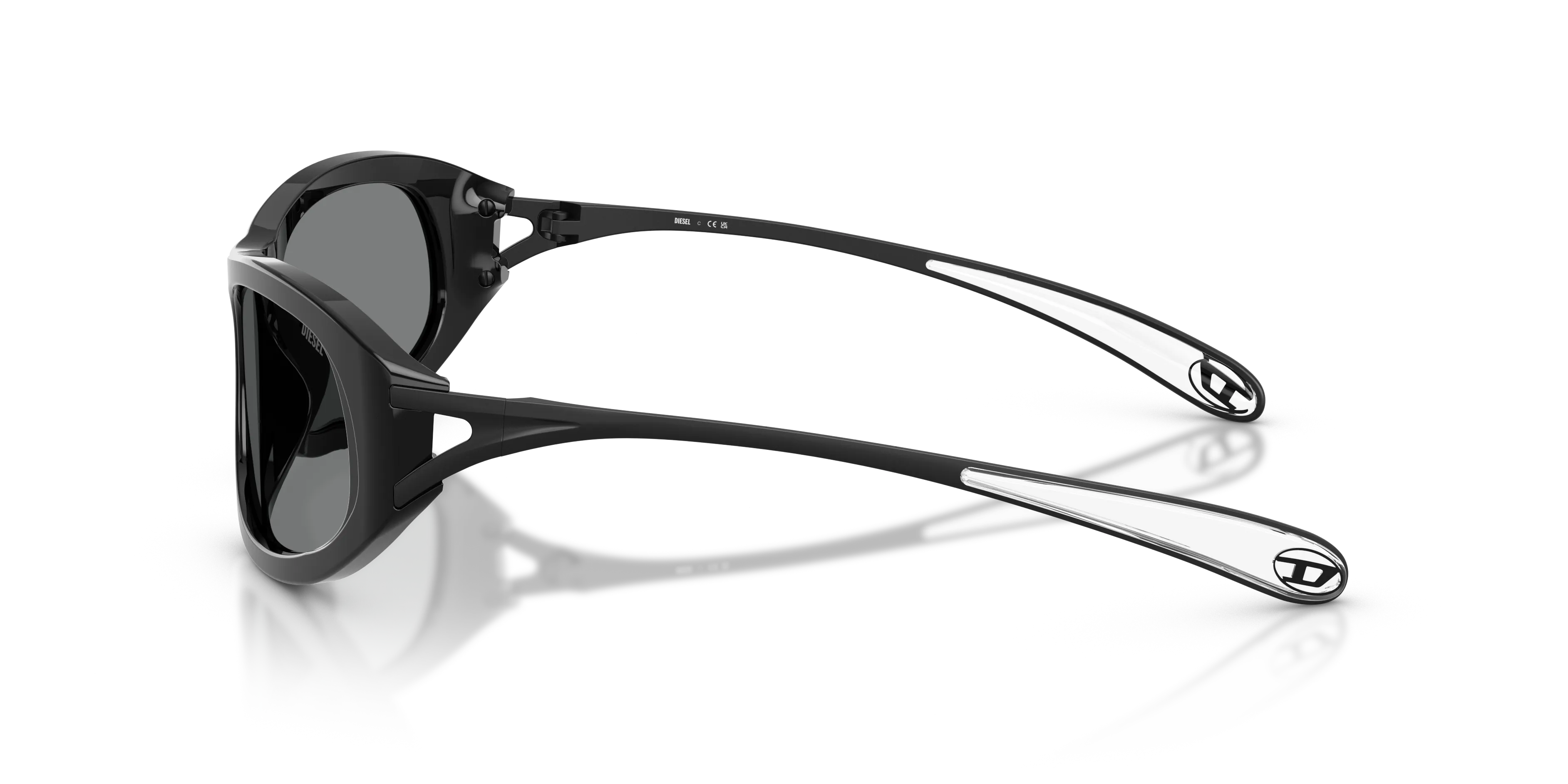 DIESEL DL2007U 200187 Occhiali da sole Acetato Nero Grigio Cat Eye Normale - immagine 4