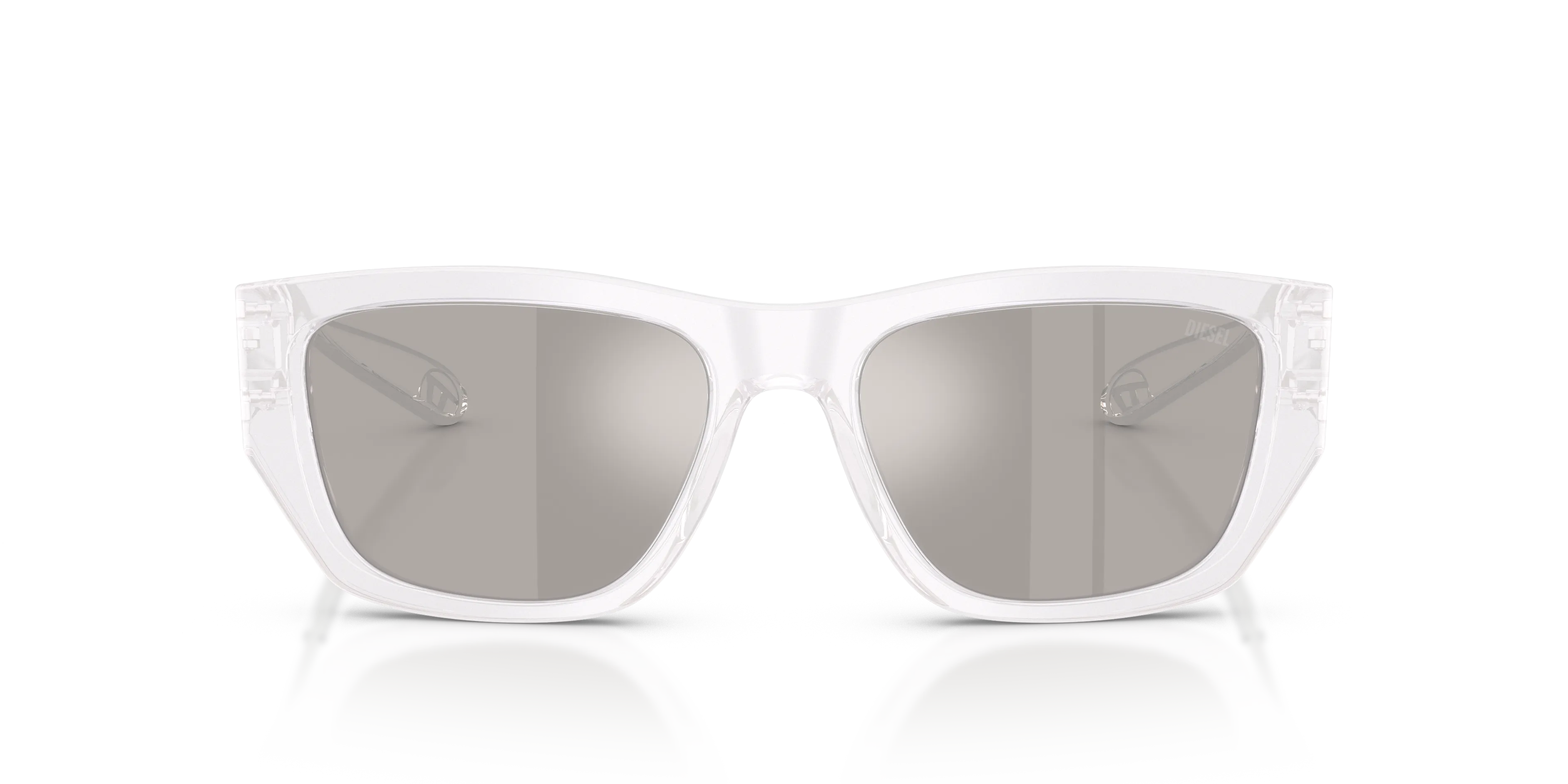 DIESEL DL2006 20286G Occhiali da sole Acetato Bianco Argento Squadrata Normale - immagine 3