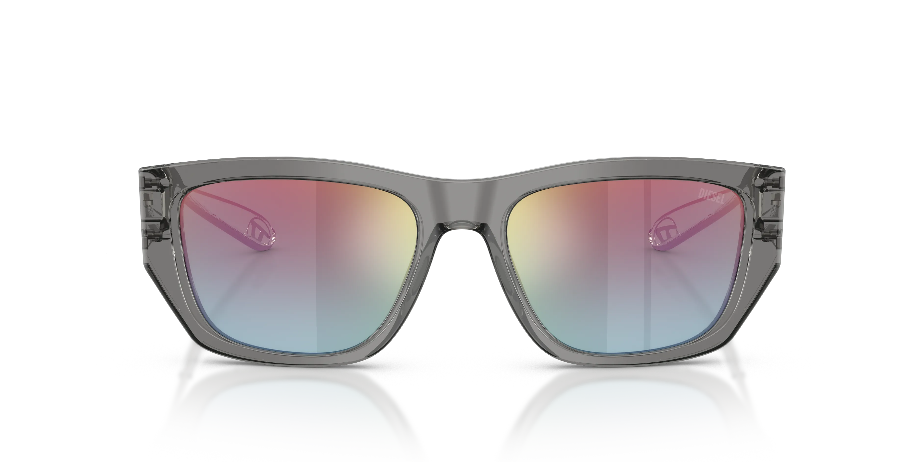 DIESEL DL2006 2027B6 Occhiali da sole Acetato Grigio Marrone Squadrata Normale Specchiato - immagine 3