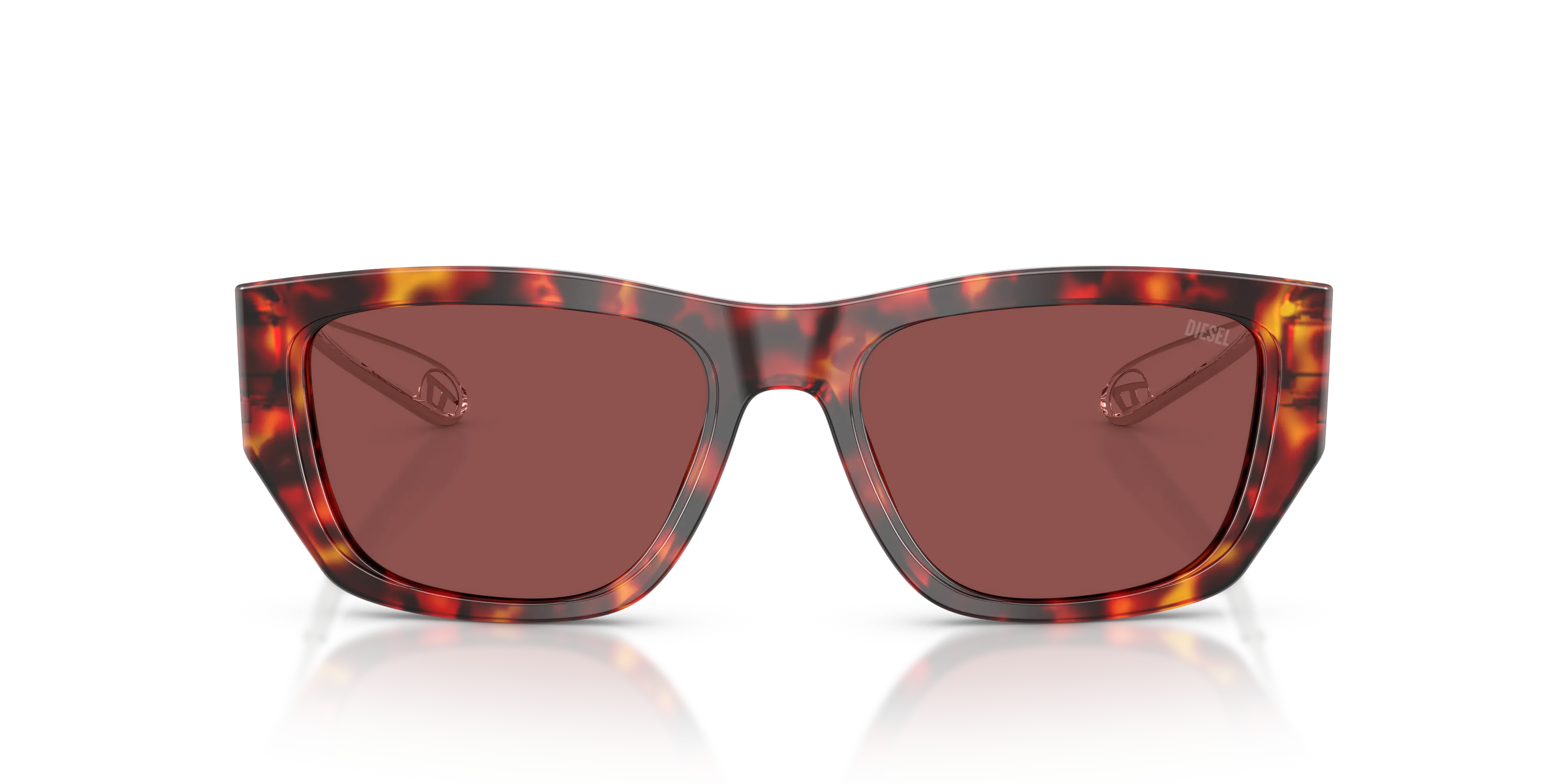 DIESEL DL2006 202375 Occhiali da sole Acetato Rosso Viola Squadrata Normale - immagine 3