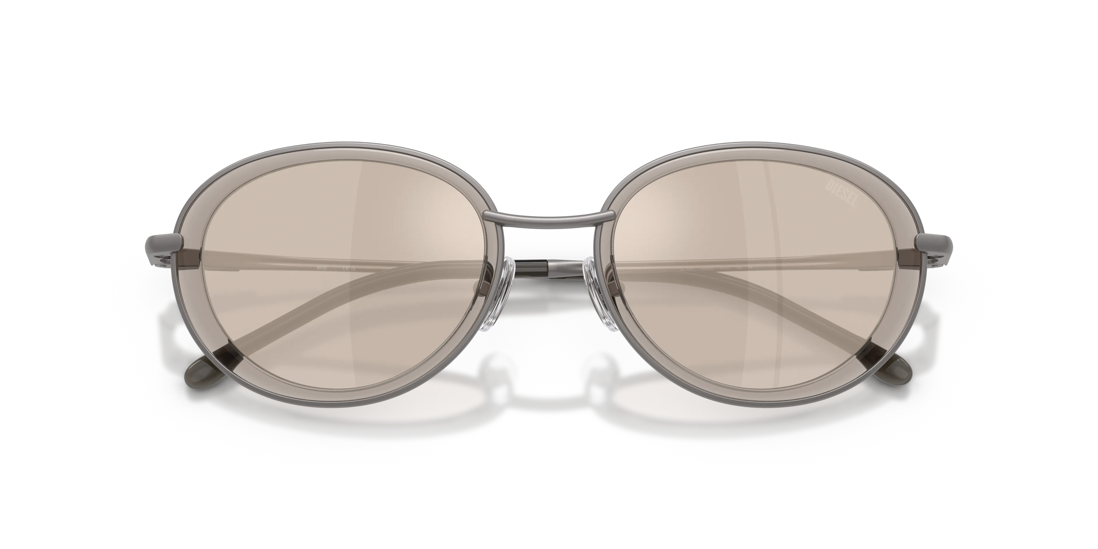 DIESEL DL1018 10096G Occhiali da sole Metallo Grigio Argento Rotonda Normale Specchiato - immagine 2