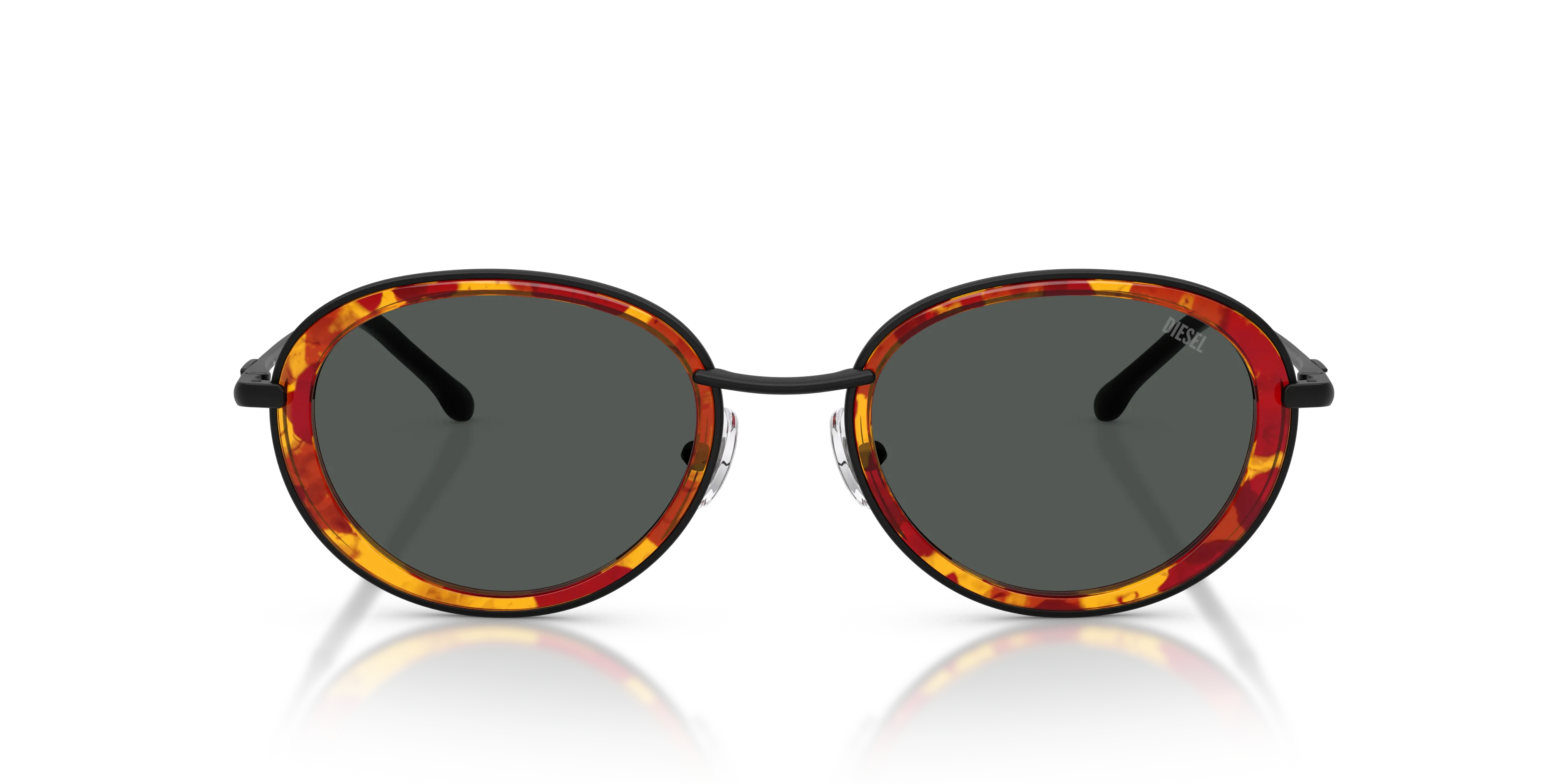 DIESEL DL1018 100887 Occhiali da sole Metallo Nero Grigio Rotonda Normale - immagine 3