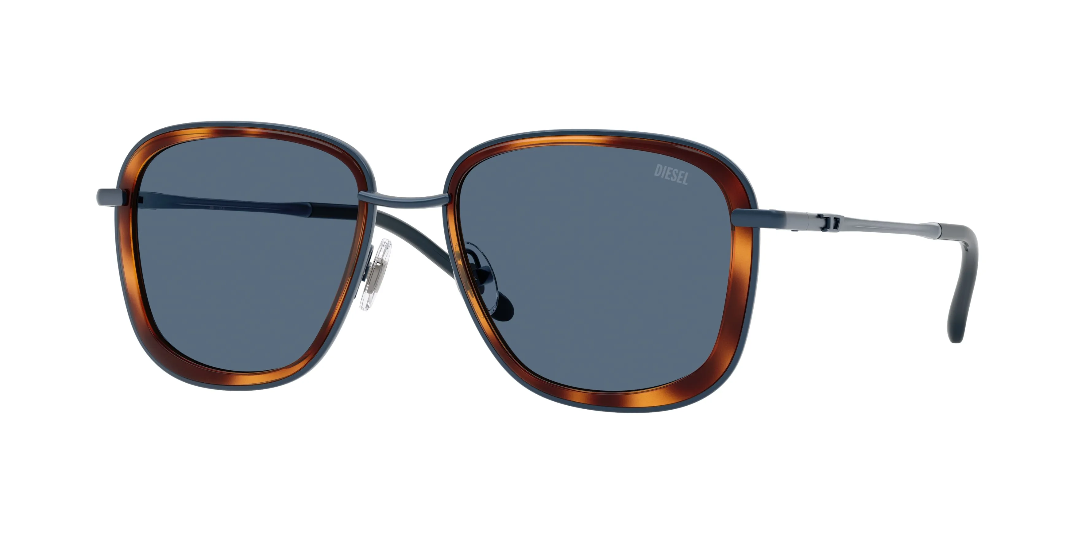 DIESEL DL1017 104180 Occhiali da sole Metallo Blu Blu Squadrata Normale - immagine 1