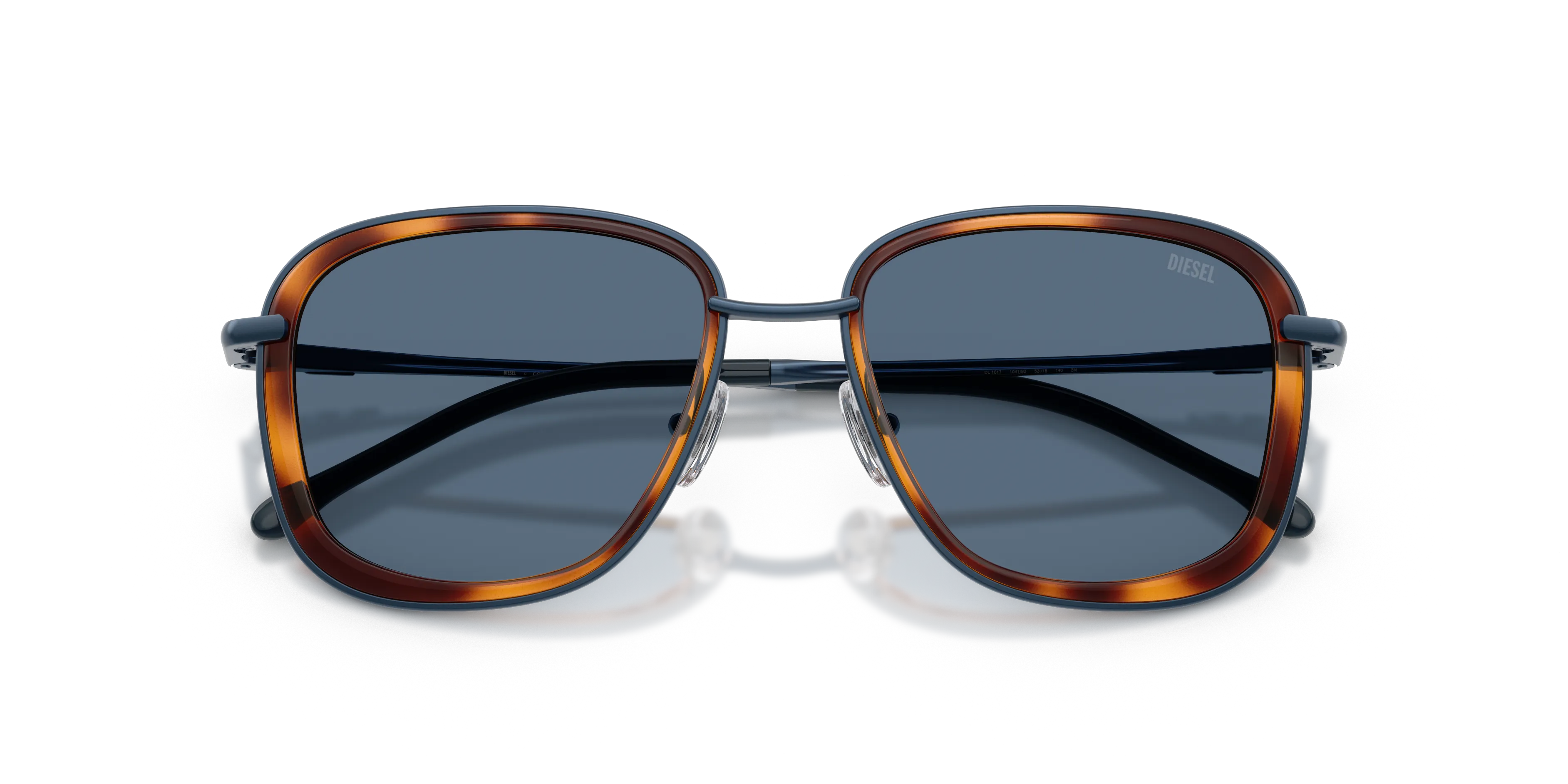 DIESEL DL1017 104180 Occhiali da sole Metallo Blu Blu Squadrata Normale - immagine 2