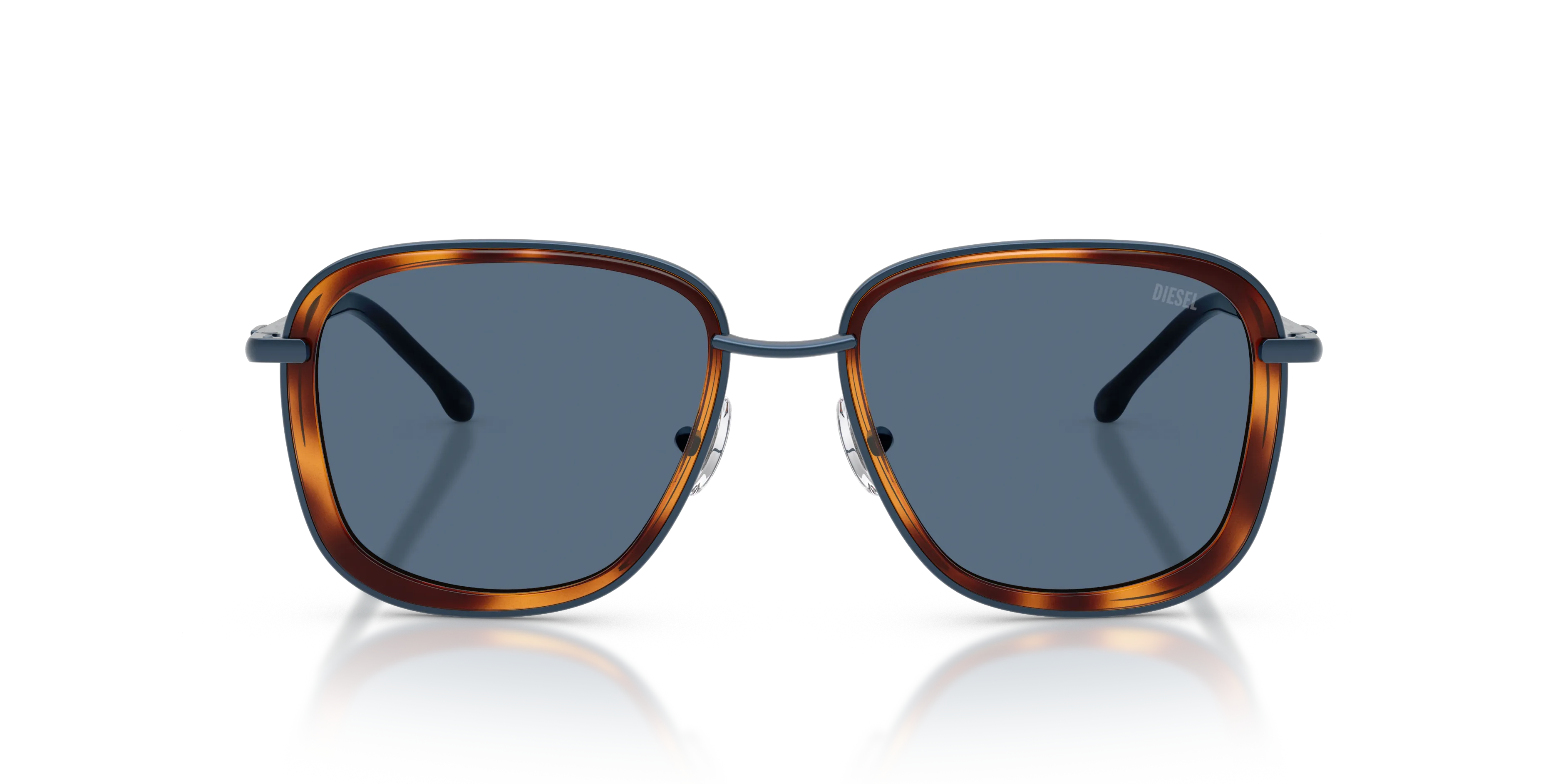 DIESEL DL1017 104180 Occhiali da sole Metallo Blu Blu Squadrata Normale - immagine 3