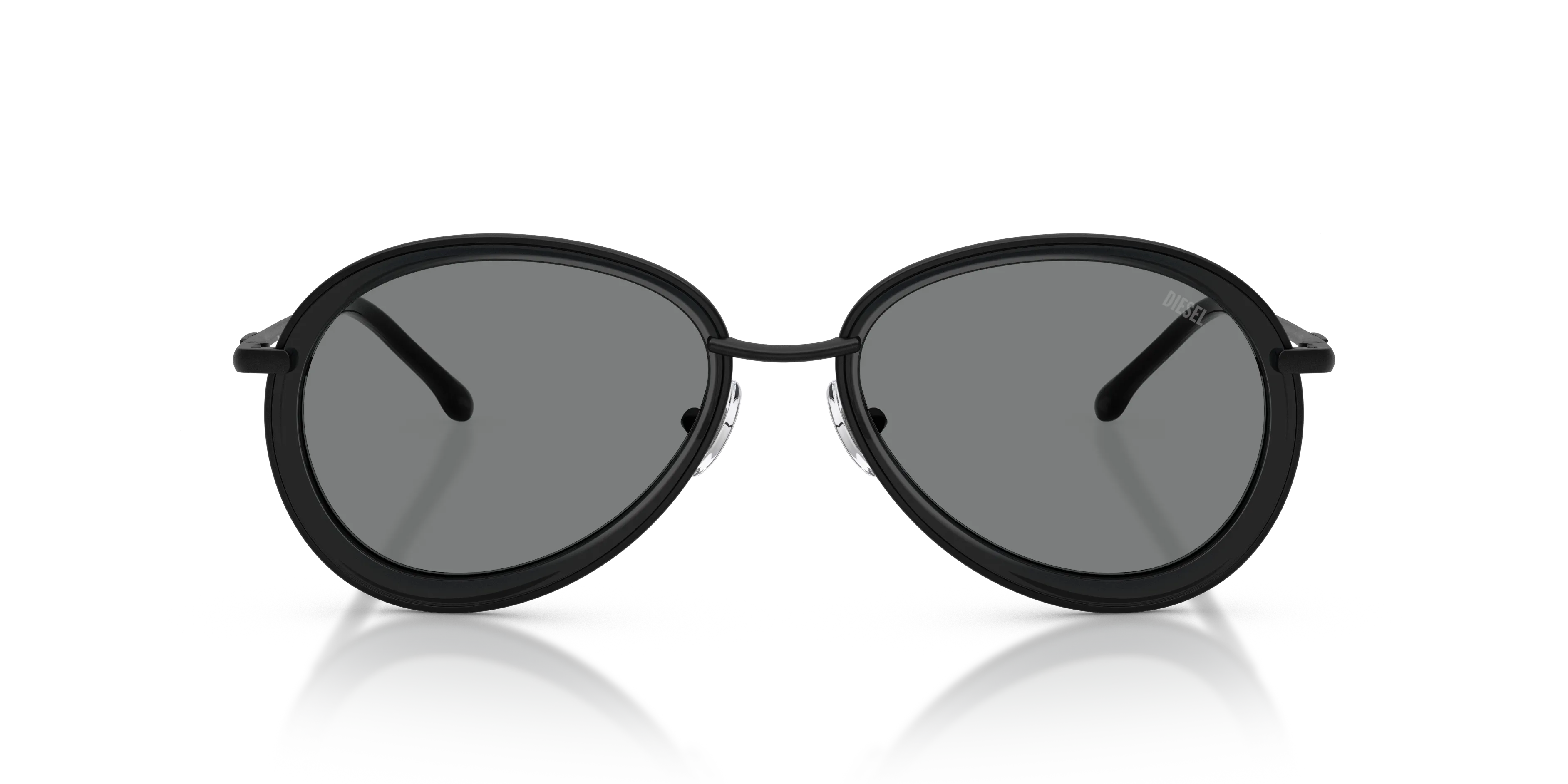 DIESEL DL1016 100887 Occhiali da sole Metallo Nero Grigio Rotonda Normale - immagine 3