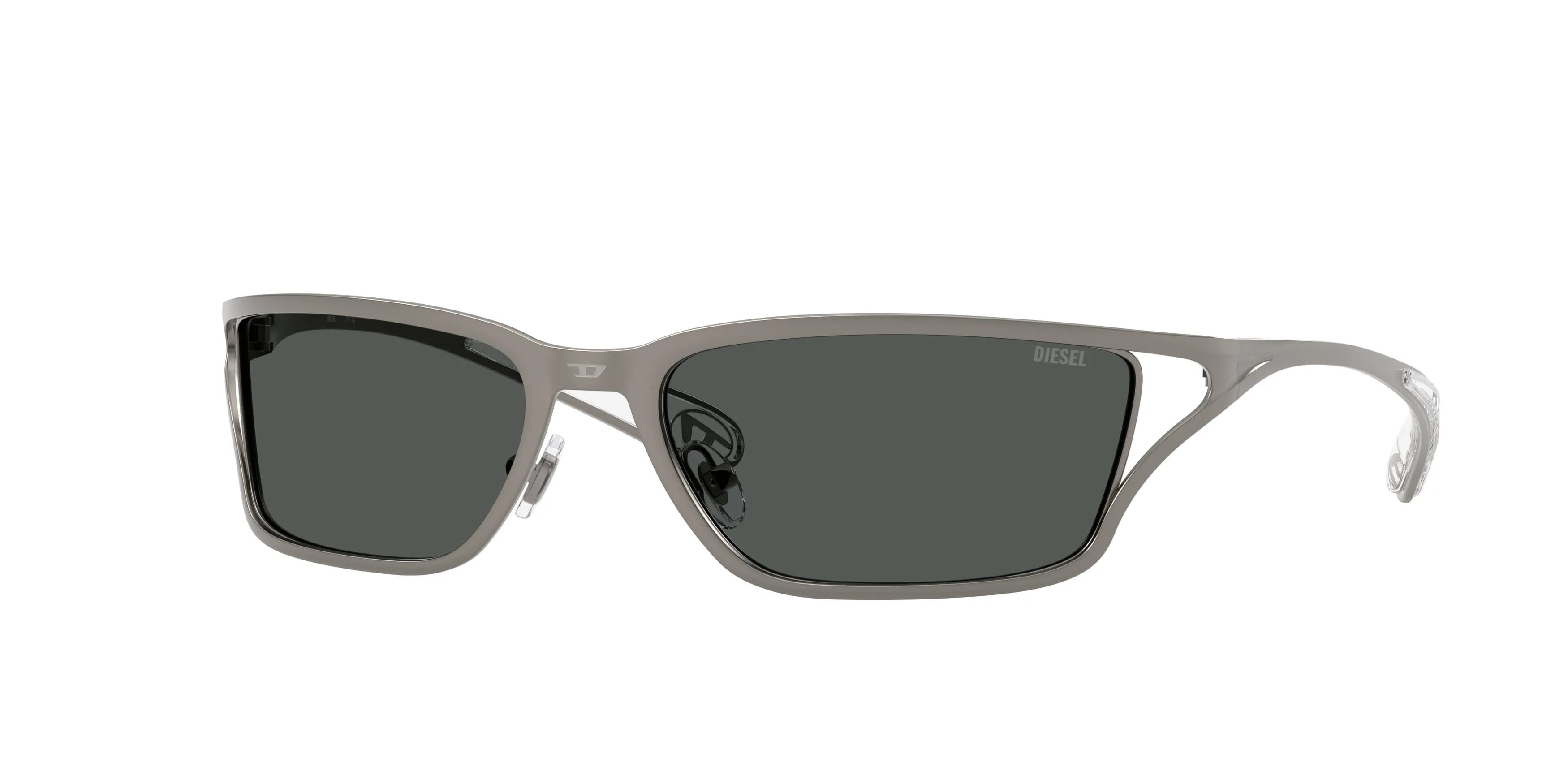 DIESEL DL1015 100987 Occhiali da sole Metallo Grigio Grigio Squadrata Normale - immagine 1