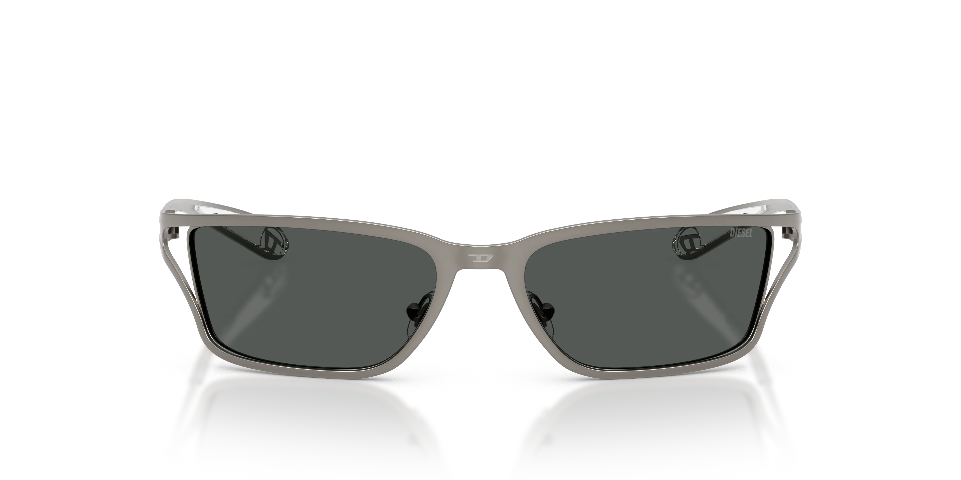DIESEL DL1015 100987 Occhiali da sole Metallo Grigio Grigio Squadrata Normale - immagine 3