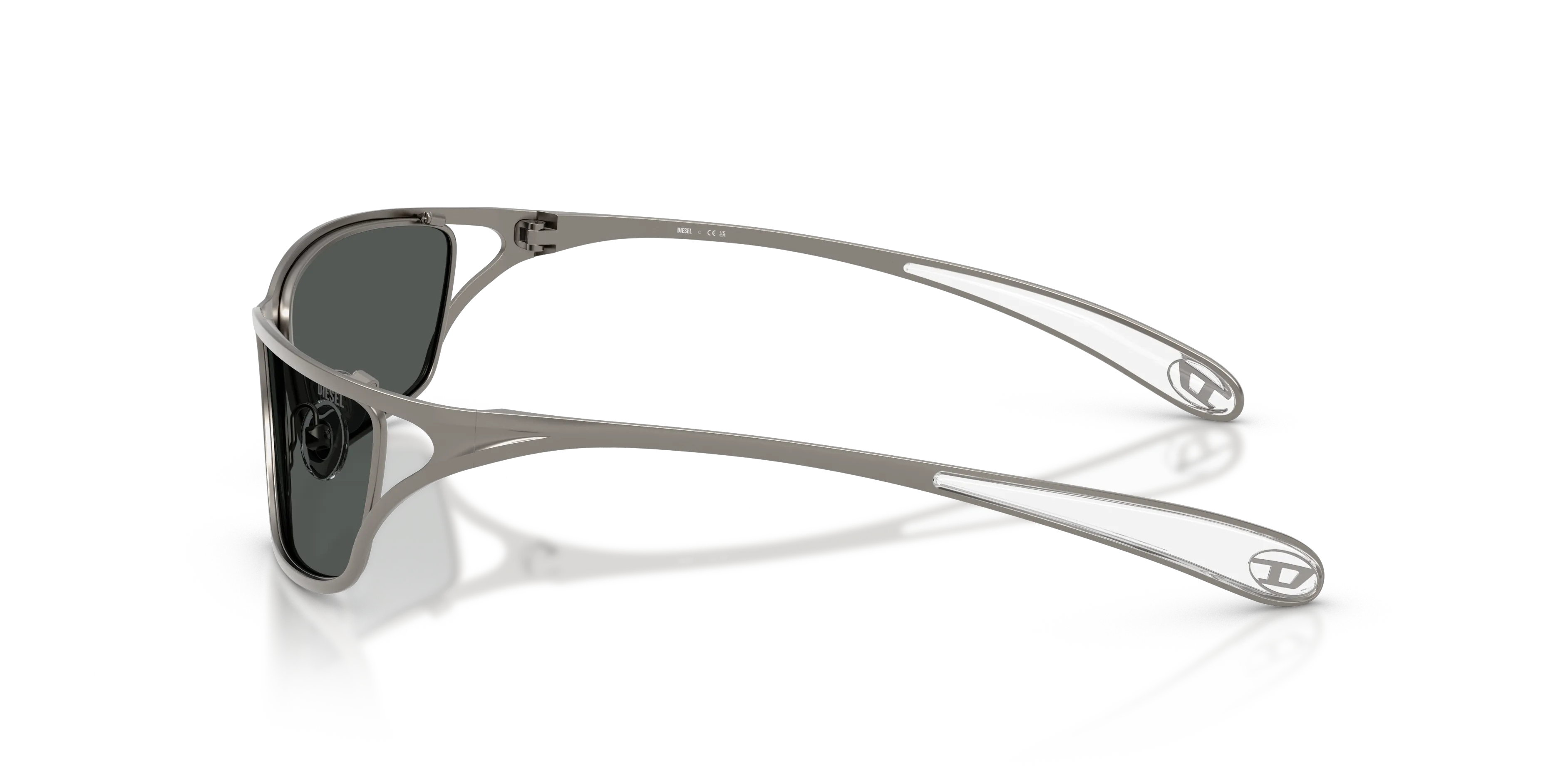 DIESEL DL1015 100987 Occhiali da sole Metallo Grigio Grigio Squadrata Normale - immagine 4