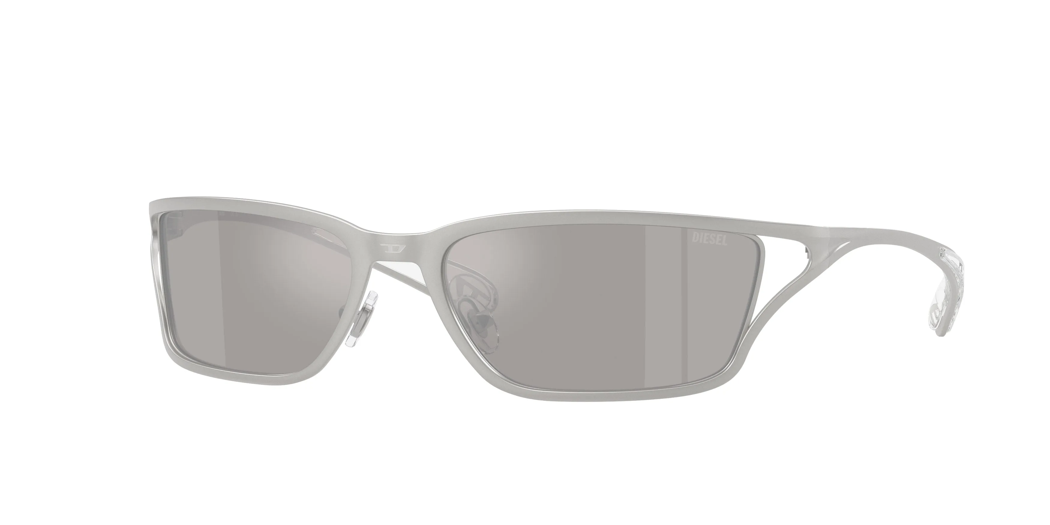 DIESEL DL1015 10076G Occhiali da sole Metallo Argento Argento Squadrata Normale - immagine 1