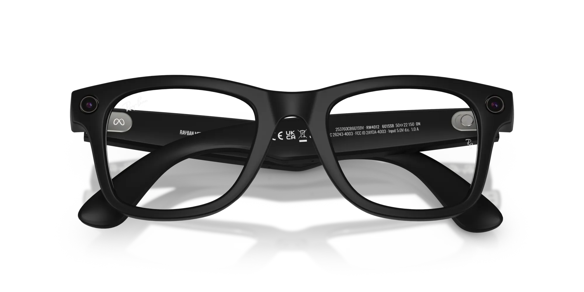 Ray - Ban RW4012 Ray-Ban Meta (Gen 2) Wayfarer 601SSB Smart glasses Iniettato Nero Trasparente Squadrata Anti-luce blu Antiriflesso - immagine 2