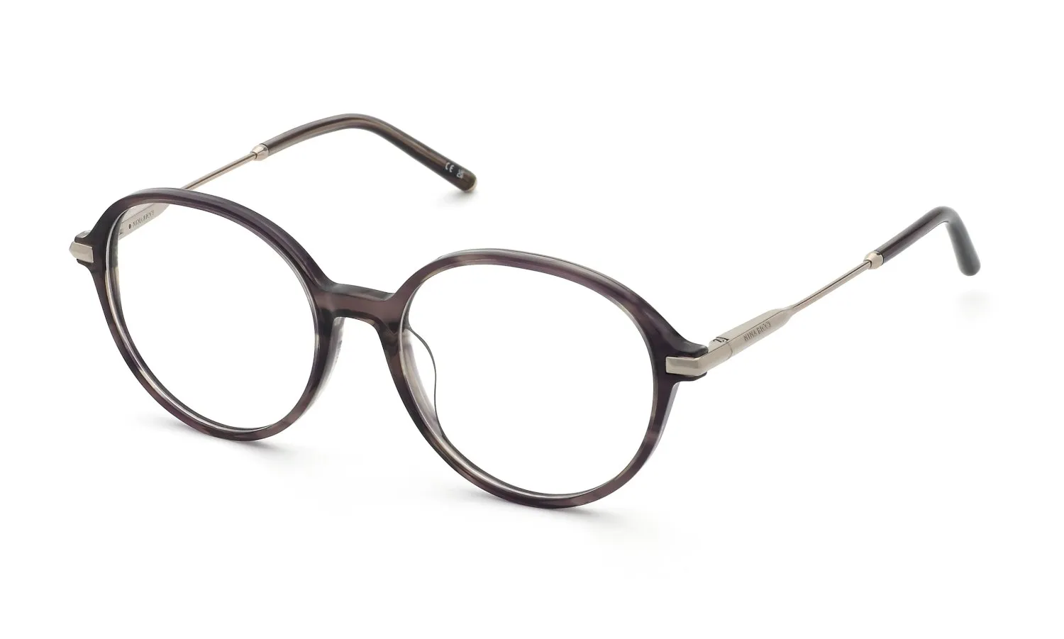 Nina Ricci VNR431 0P82 Montature da vista Acetato Marrone Rotonda - immagine 1