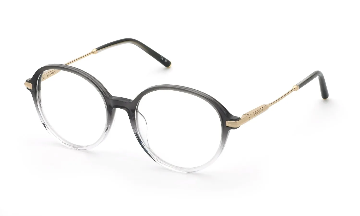 Nina Ricci VNR431 0FUS Montature da vista Acetato Grigio Rotonda - immagine 1