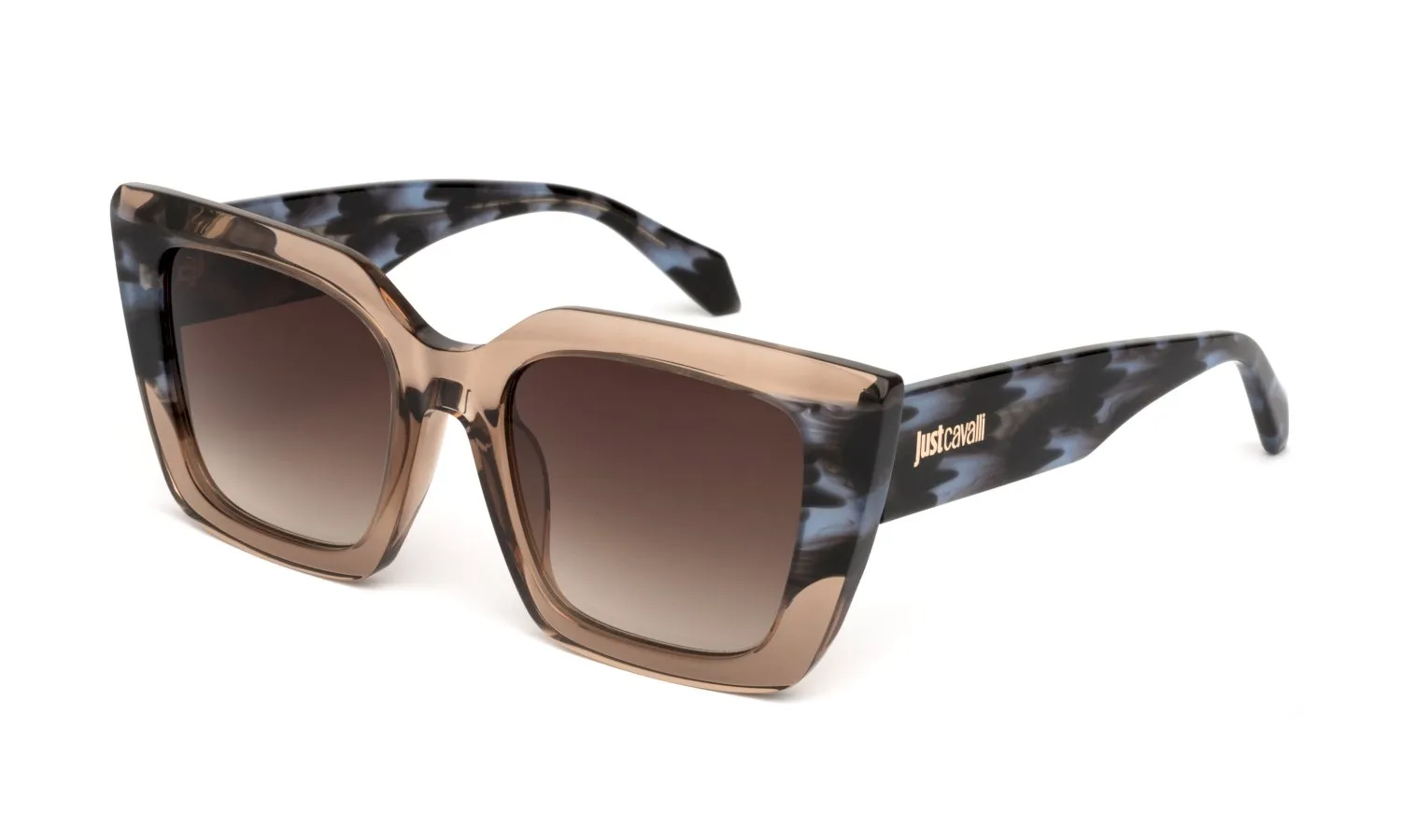 Just Cavalli SJC099V 06ME Occhiali da sole Acetato Marrone Marrone Squadrata Normale Sfumato - immagine 1