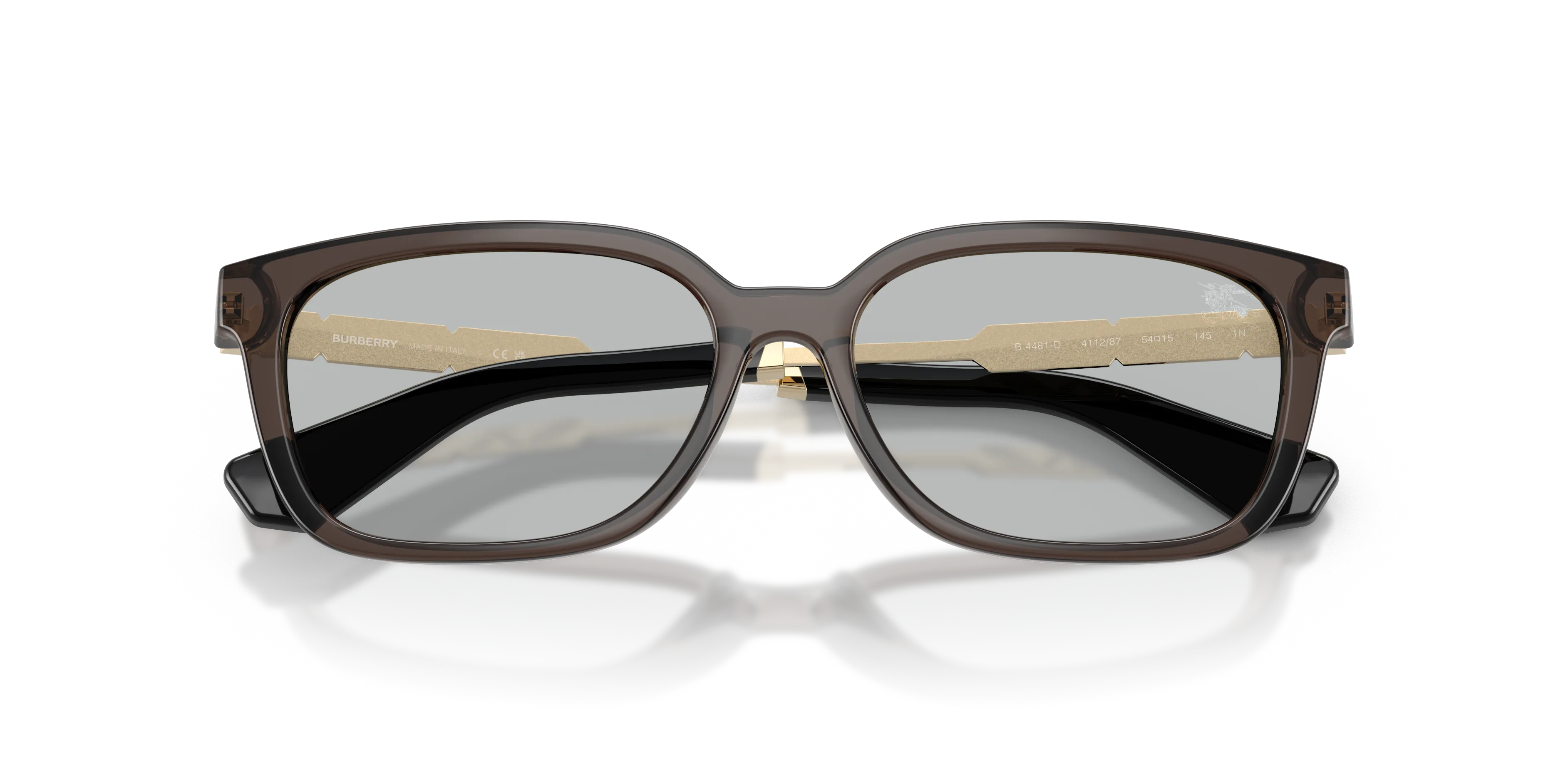 Burberry BE4481D 411287 Occhiali da sole Iniettato Grigio Grigio Squadrata Normale - immagine 2