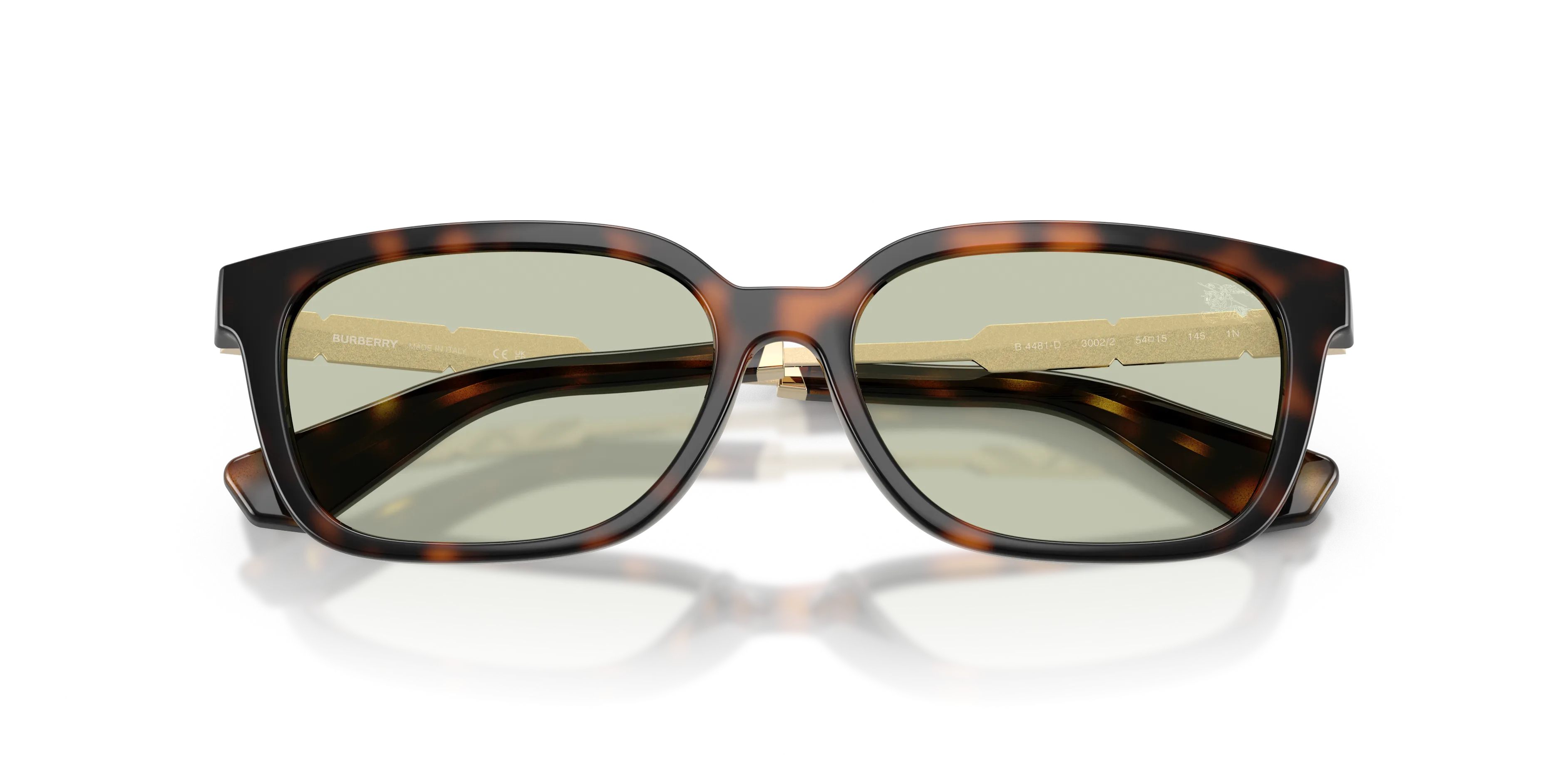 Burberry BE4481D 3002/2 Occhiali da sole Iniettato Marrone Verde Squadrata Normale - immagine 2