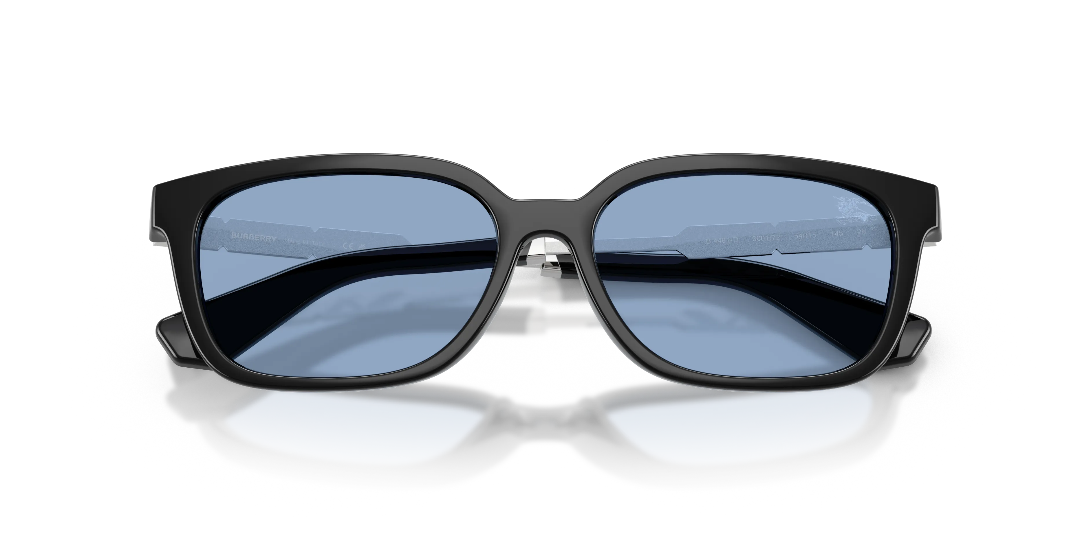 Burberry BE4481D 300172 Occhiali da sole Iniettato Nero Blu Squadrata Normale - immagine 2