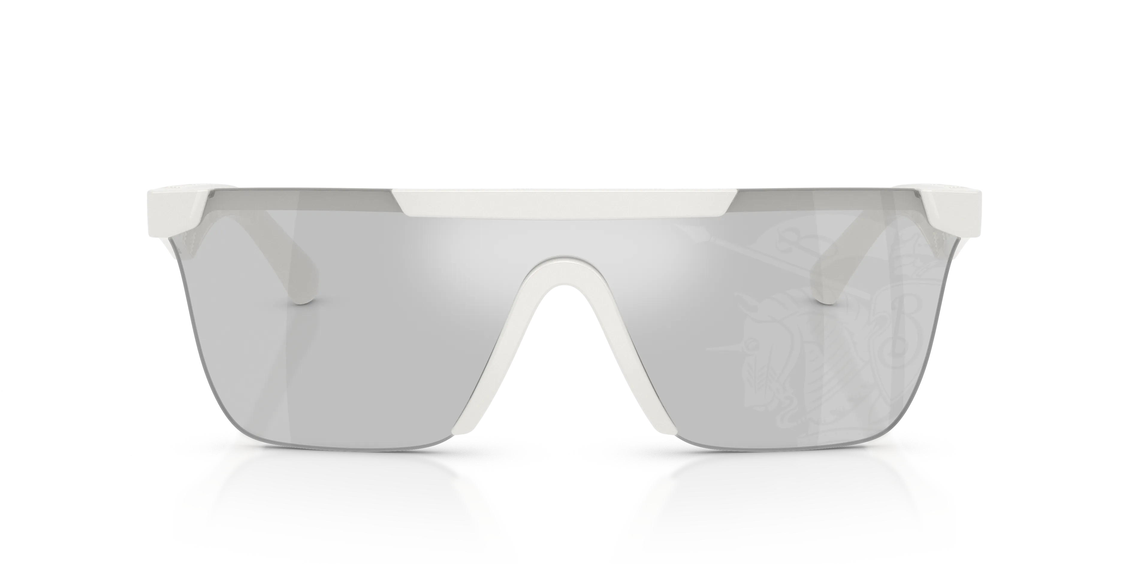 Burberry BE4480D 417269 Occhiali da sole Iniettato Bianco Grigio Squadrata Normale - immagine 3