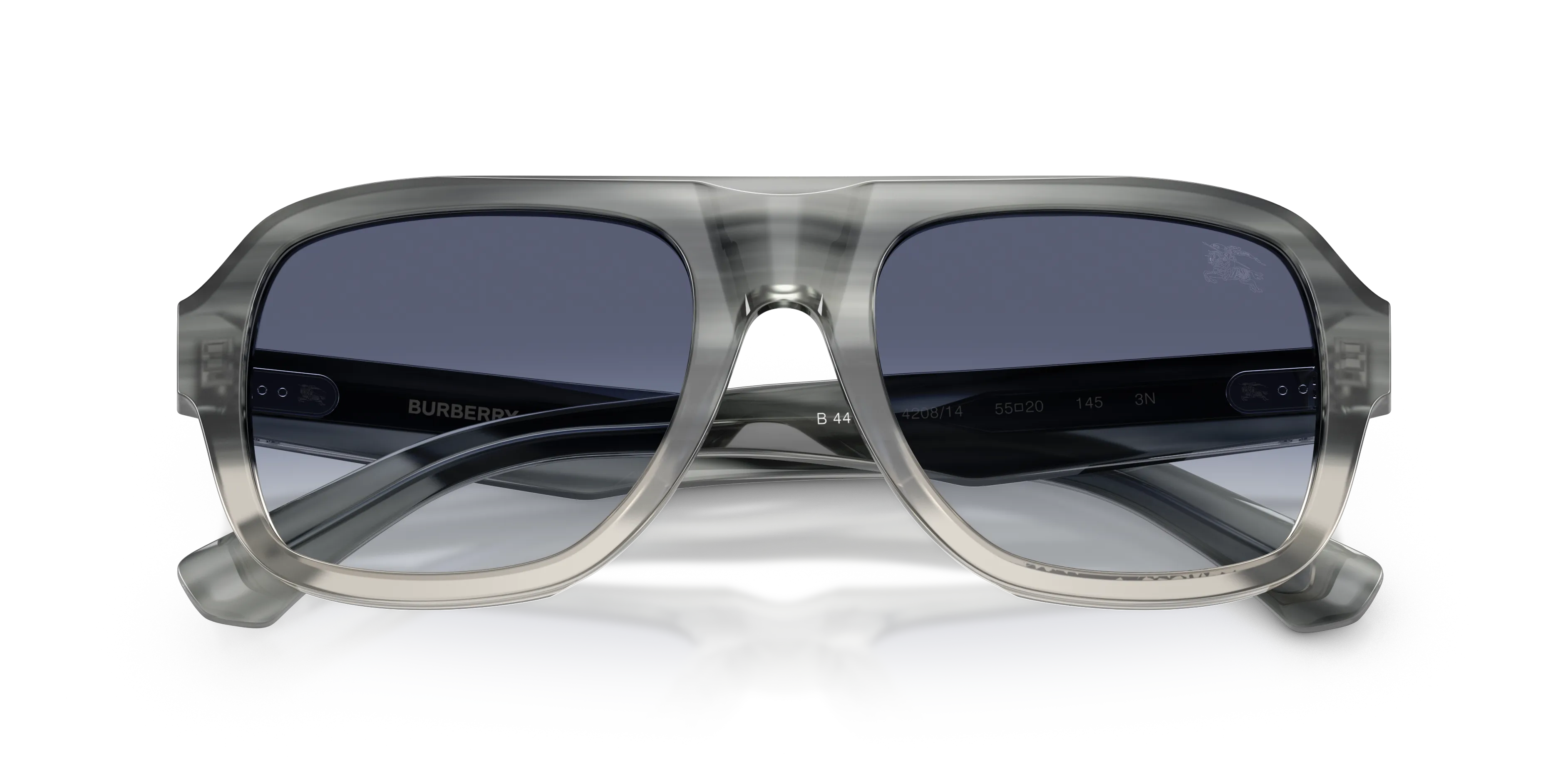 Burberry BE4478 420814 Occhiali da sole Acetato Grigio Pilot Normale Sfumato - immagine 2