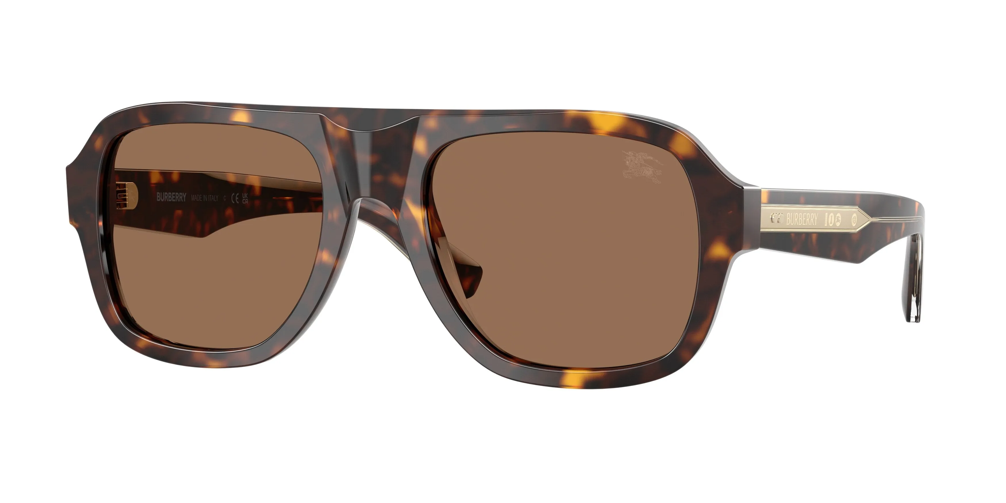 Burberry BE4478 420573 Occhiali da sole Acetato Marrone Marrone Pilot Normale - immagine 1
