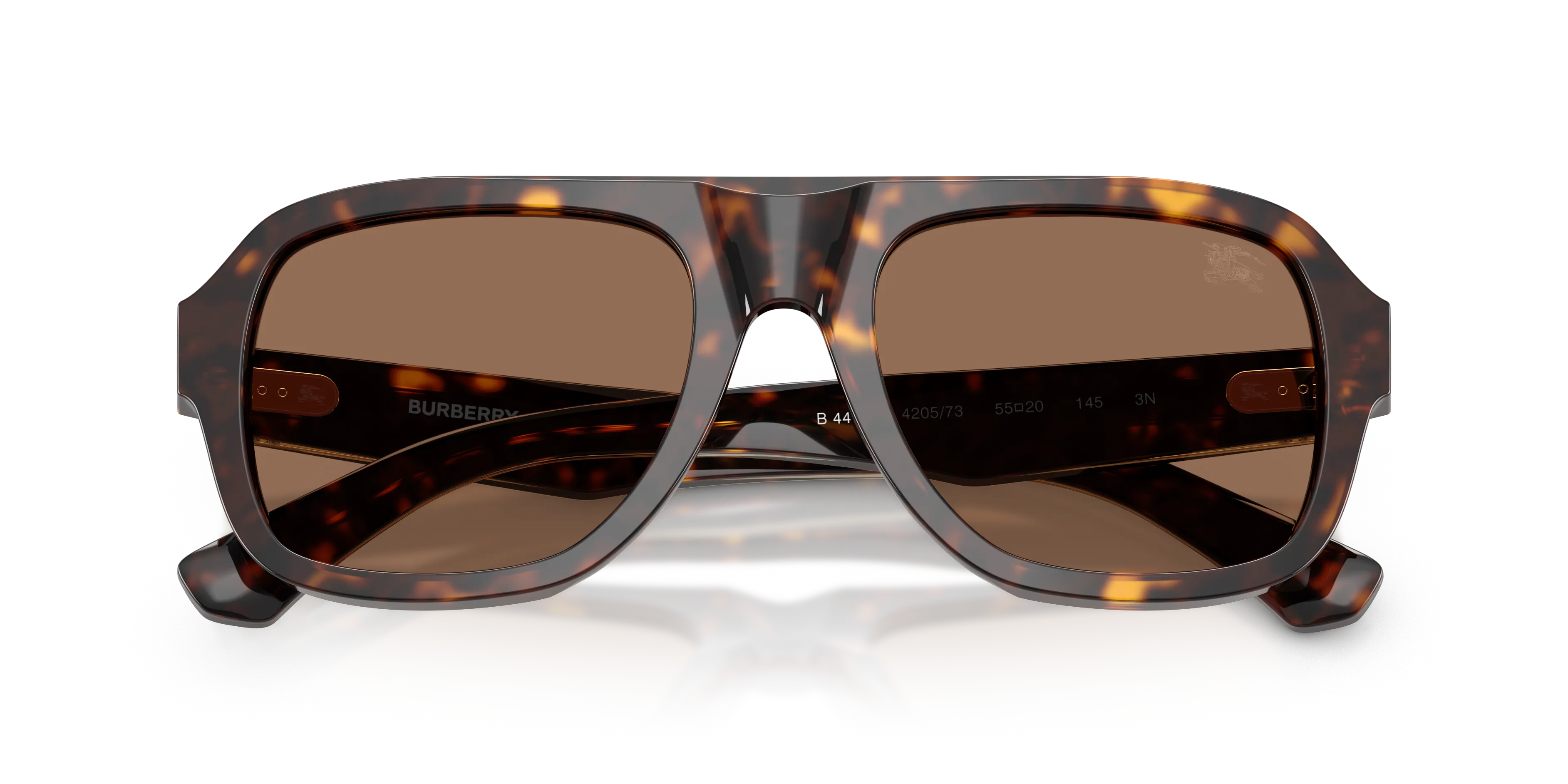 Burberry BE4478 420573 Occhiali da sole Acetato Marrone Marrone Pilot Normale - immagine 2