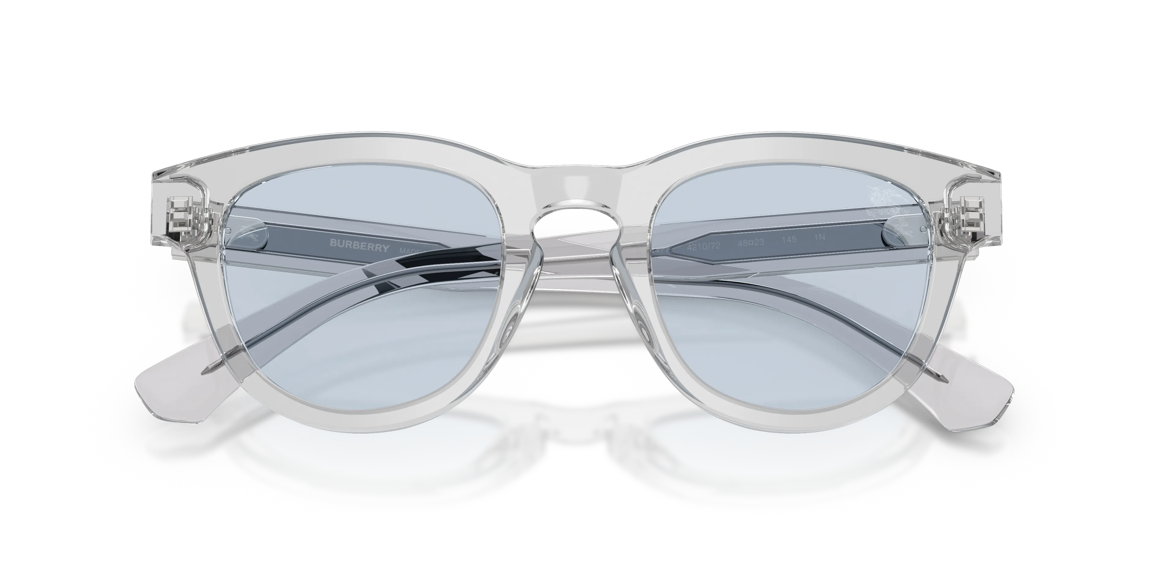 Burberry BE4477 421072 Occhiali da sole Acetato Grigio Blu Pantos Normale - immagine 2