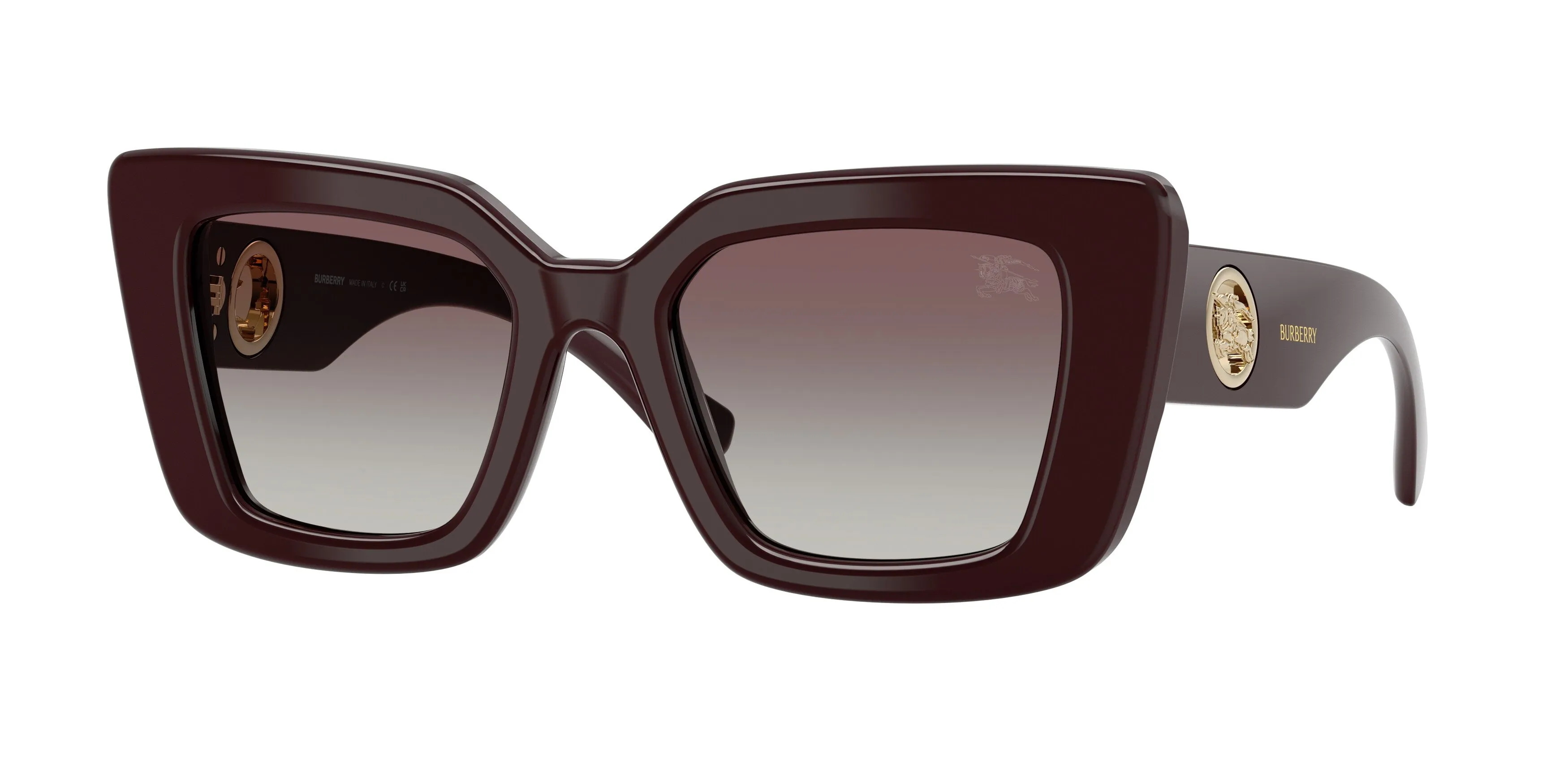 Burberry BE4476 42048G Occhiali da sole Acetato Rosso Grigio Cat Eye Normale Sfumato - immagine 1