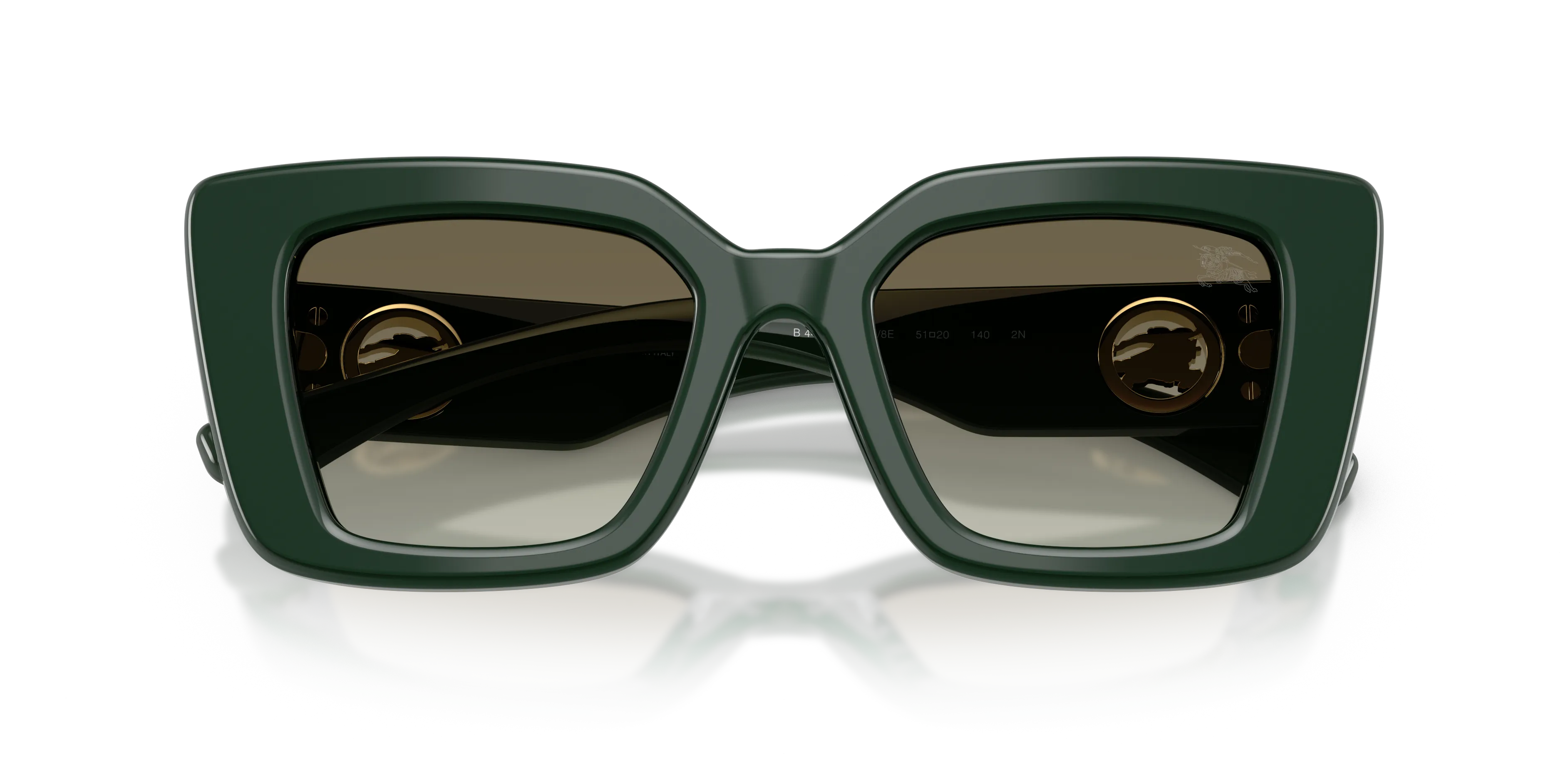 Burberry BE4476 42038E Occhiali da sole Acetato Verde Verde Cat Eye Normale Sfumato - immagine 2