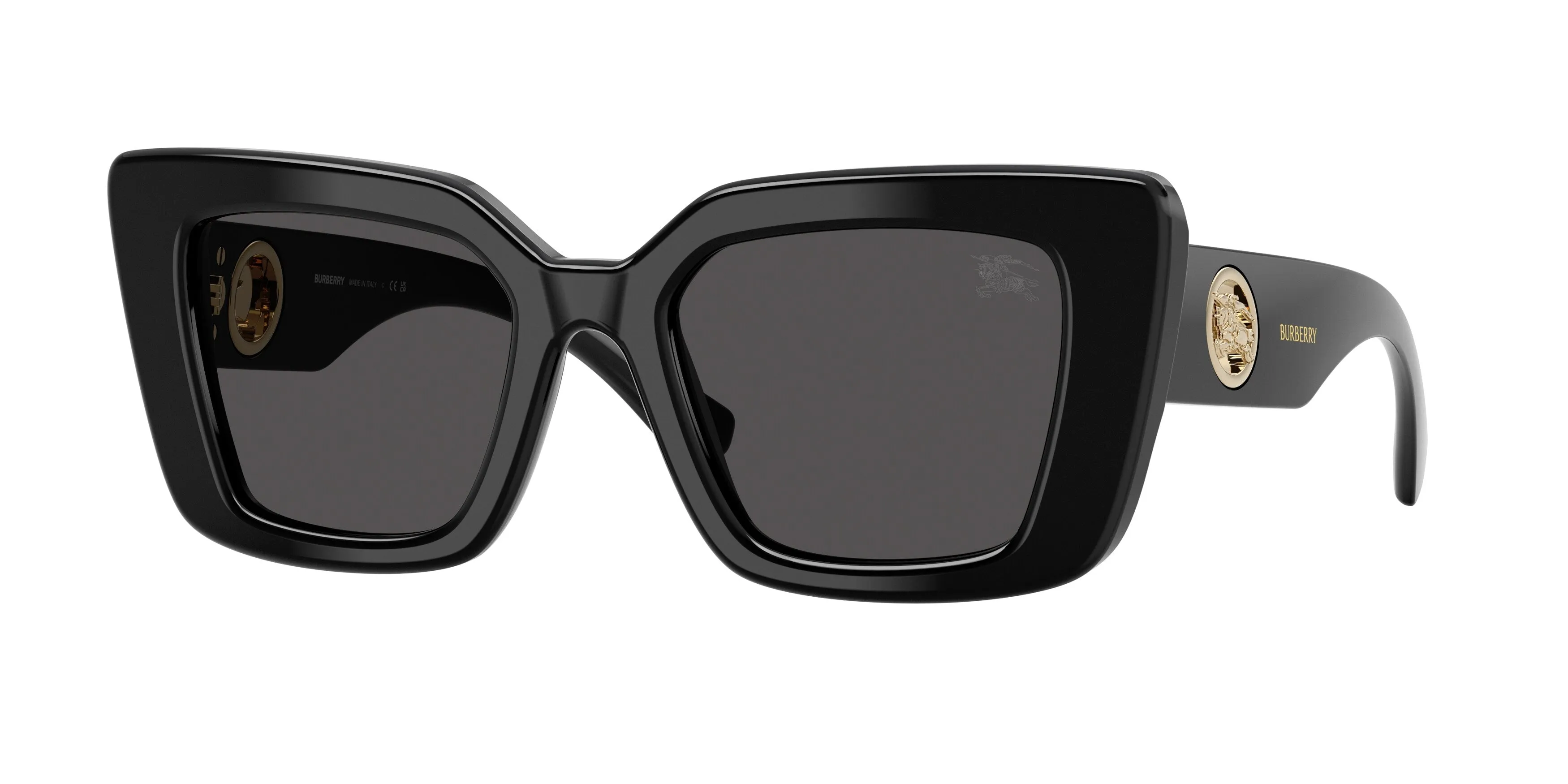 Burberry BE4476 300187 Occhiali da sole Acetato Nero Grigio Cat Eye Normale - immagine 1