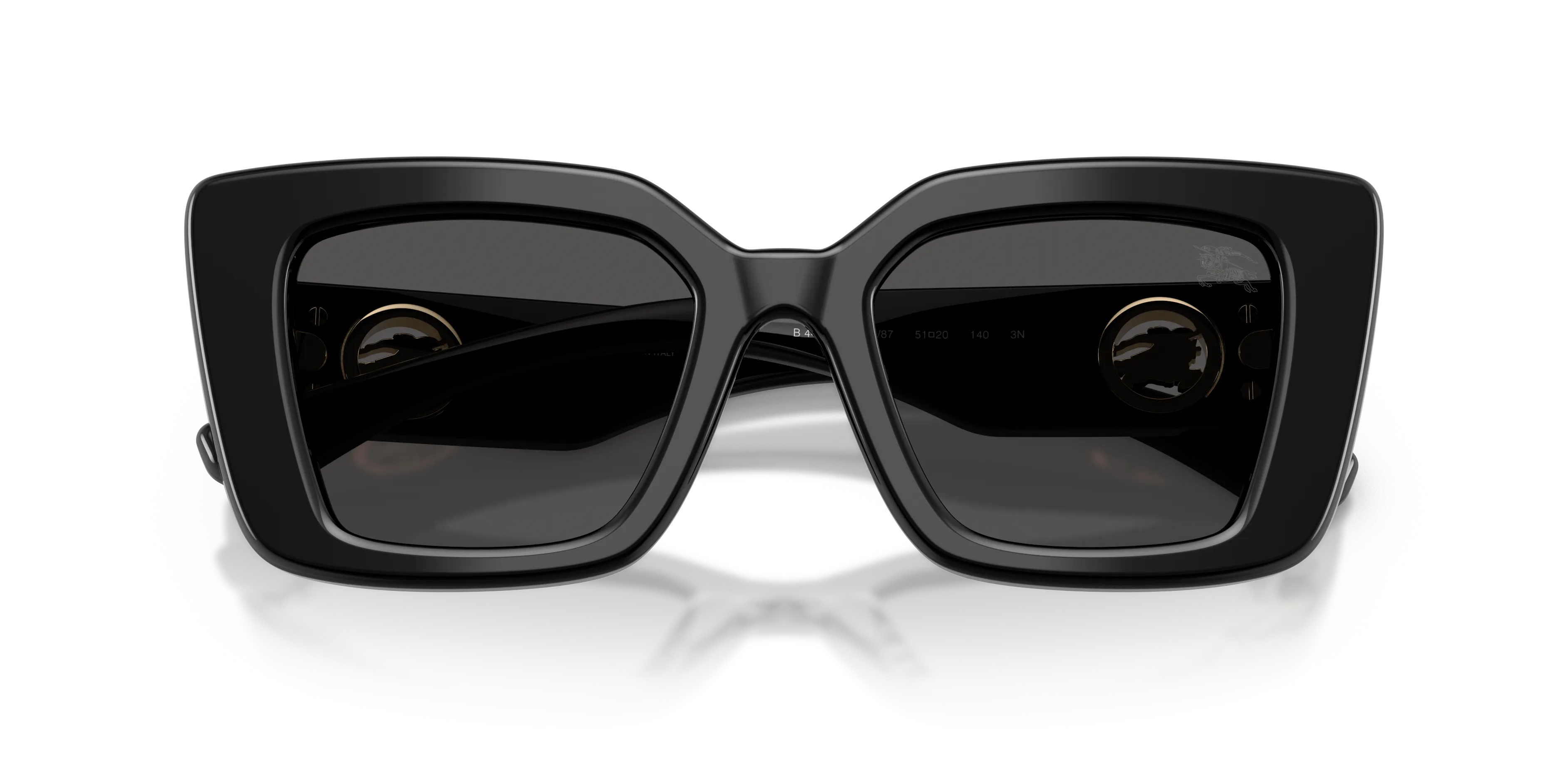 Burberry BE4476 300187 Occhiali da sole Acetato Nero Grigio Cat Eye Normale - immagine 2