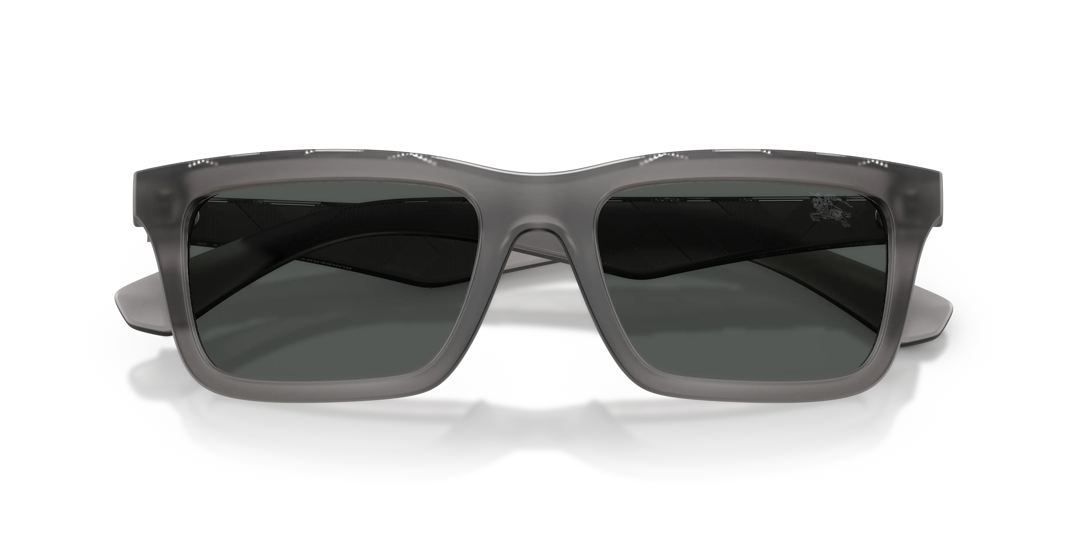 Burberry BE4475U 421387 Occhiali da sole Iniettato Grigio Grigio Squadrata Normale - immagine 2