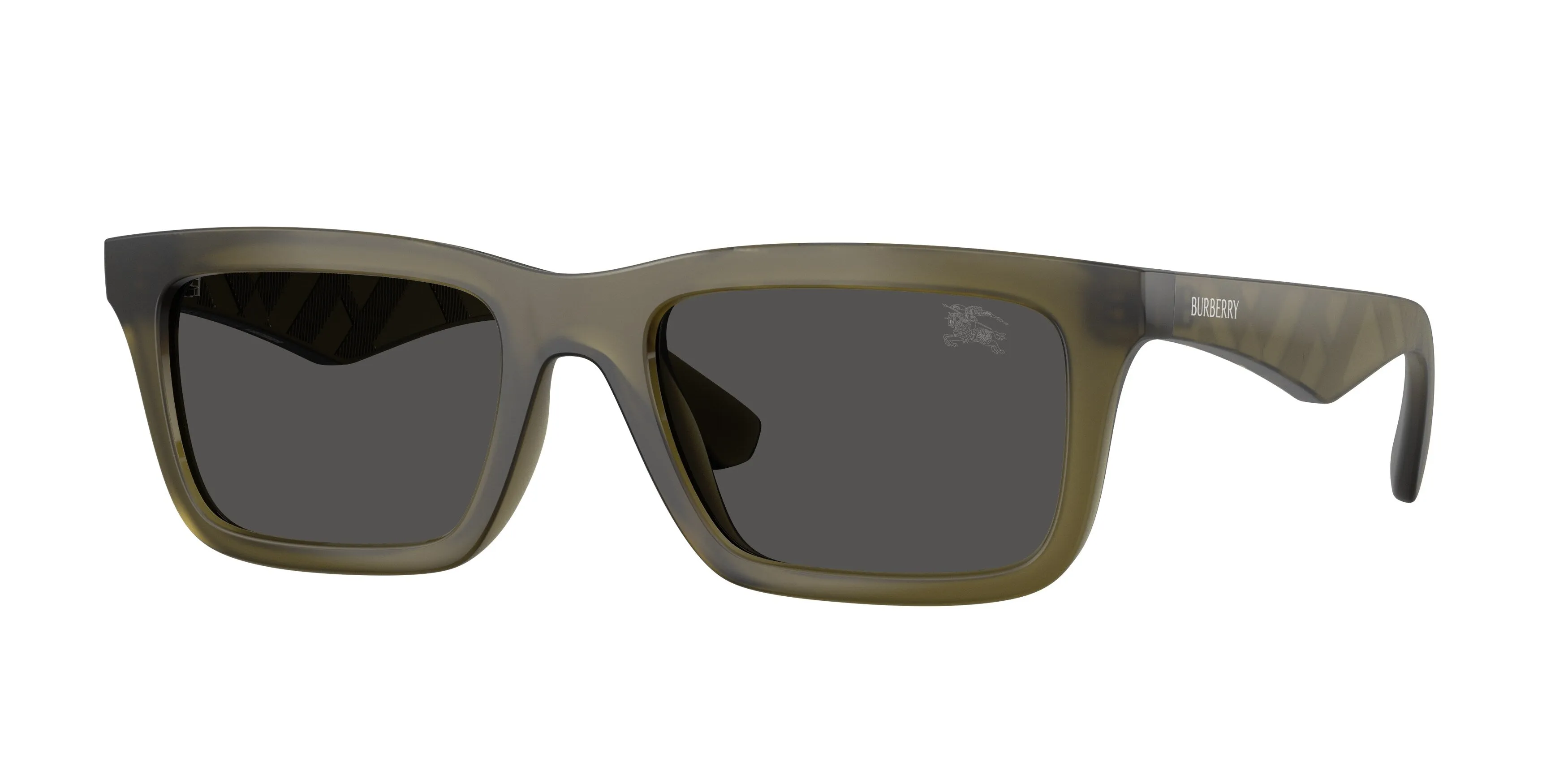 Burberry BE4475U 421287 Occhiali da sole Iniettato Verde Grigio Squadrata Normale - immagine 1