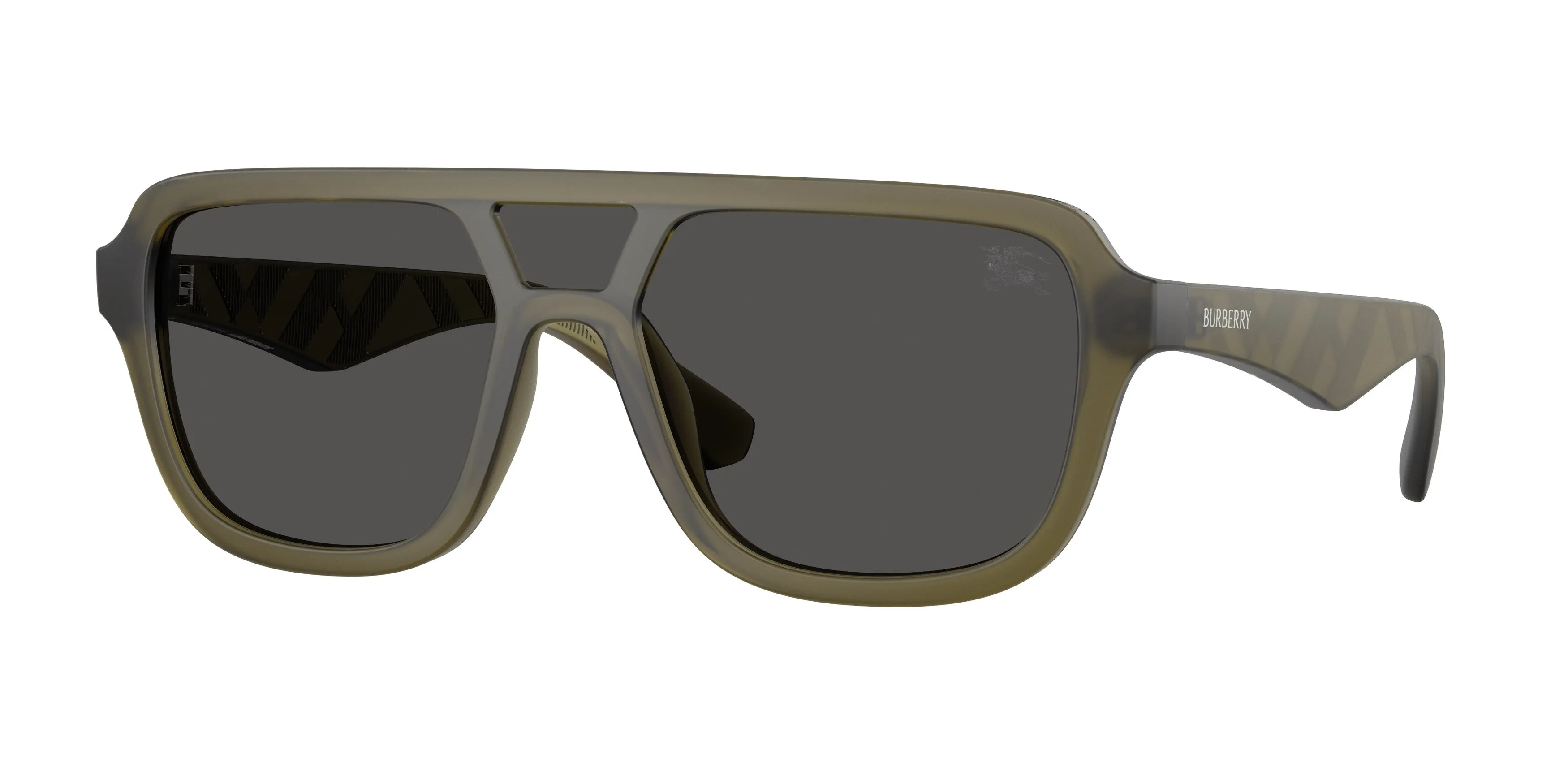 Burberry BE4474U 421287 Occhiali da sole Iniettato Verde Grigio Pilot Normale - immagine 1
